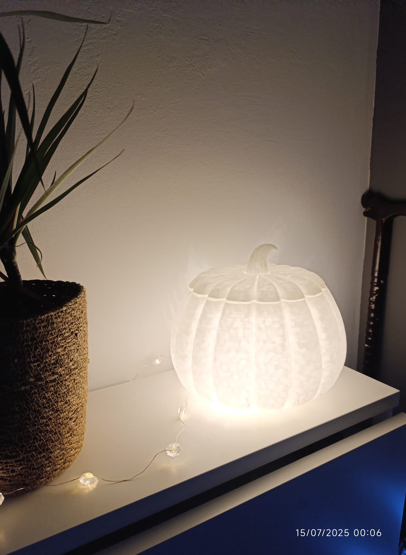 Lámpara decorativa de calabaza
