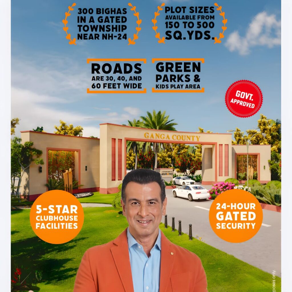 Ganga county garhmukteshwar - APPROVED PLOTS 300 SQ YARD