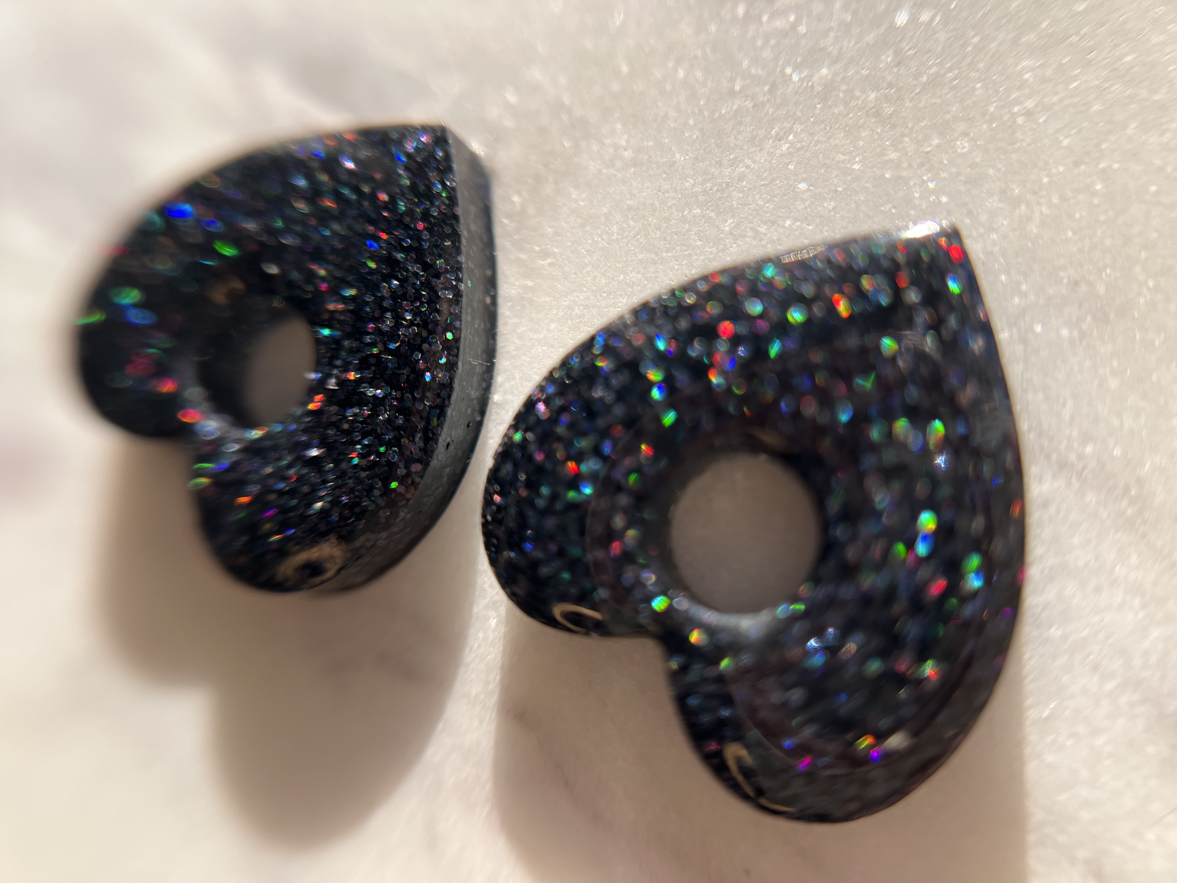  Coeur paillettes noir 