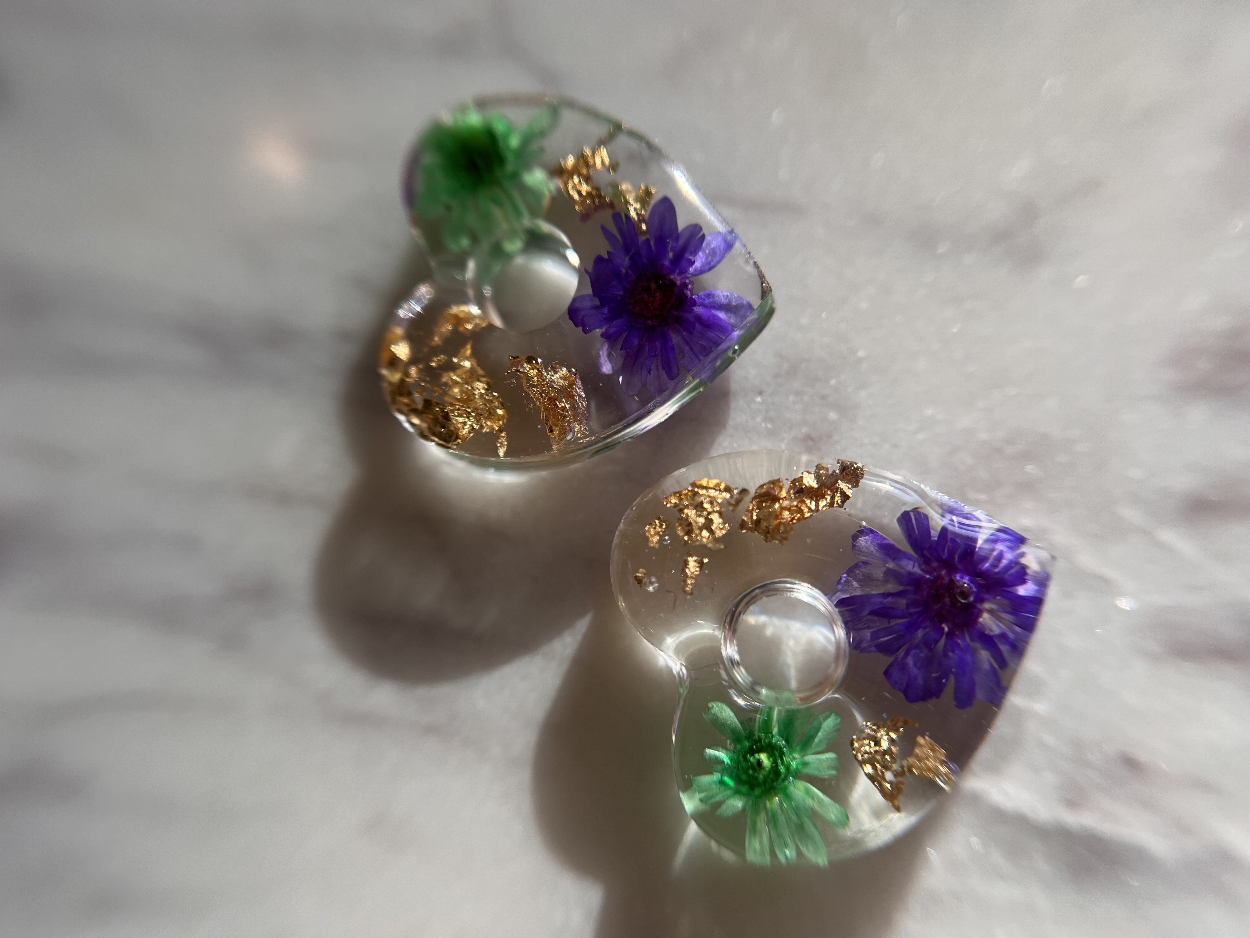 Coeur Violet et Vert