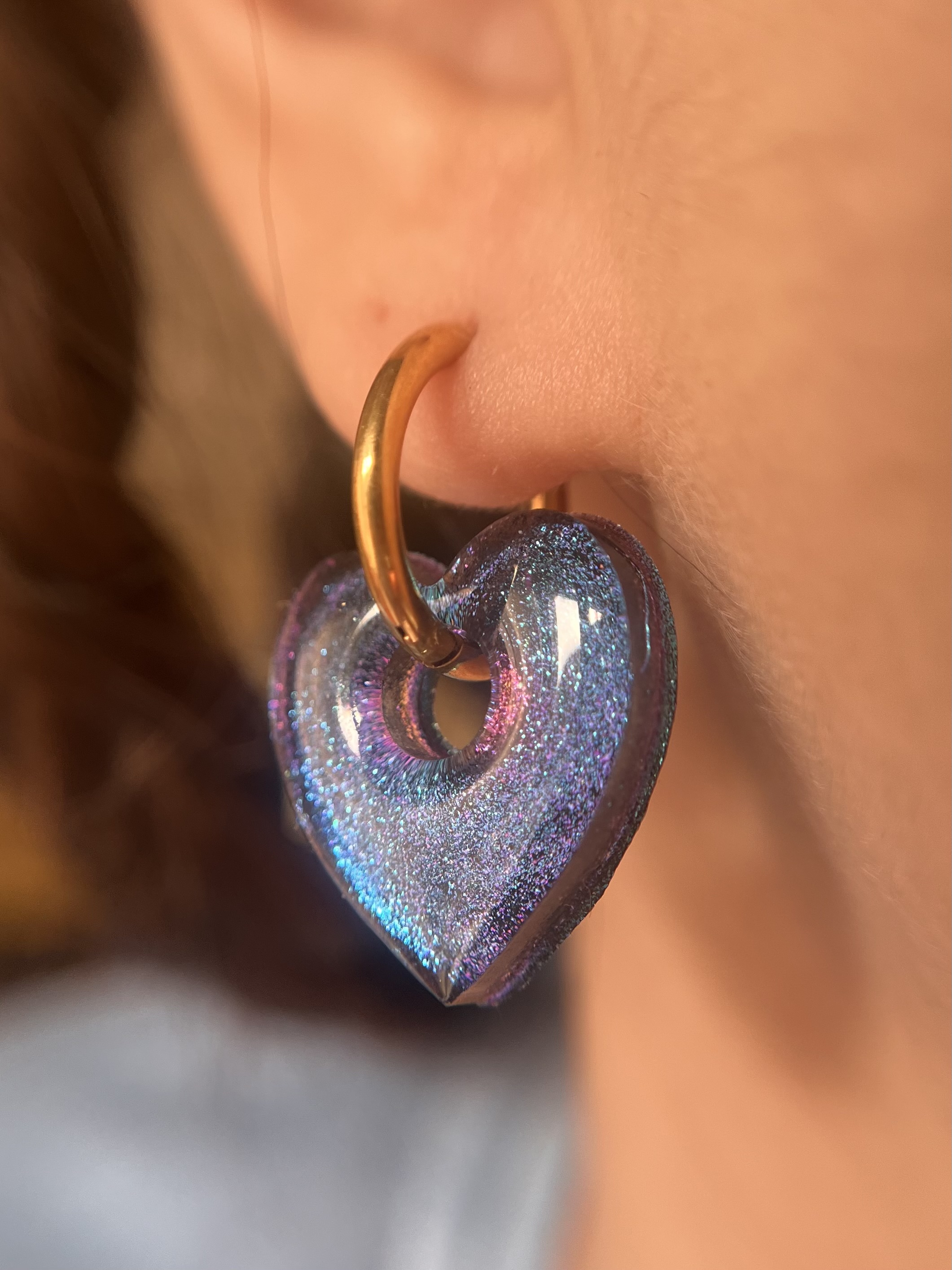 Coeur Bleu Violet Reflet n°2