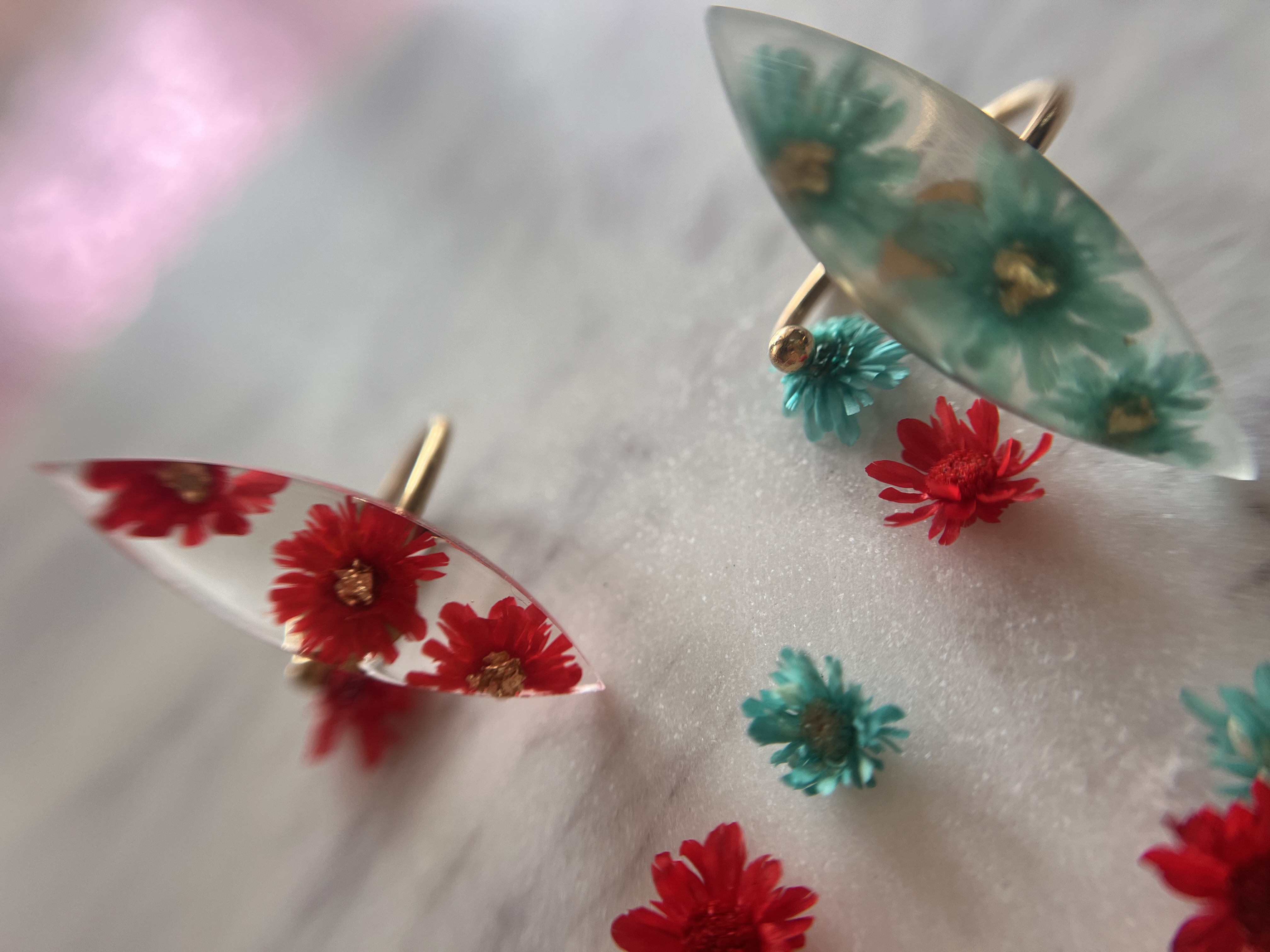 Bague Fleur Turquoise