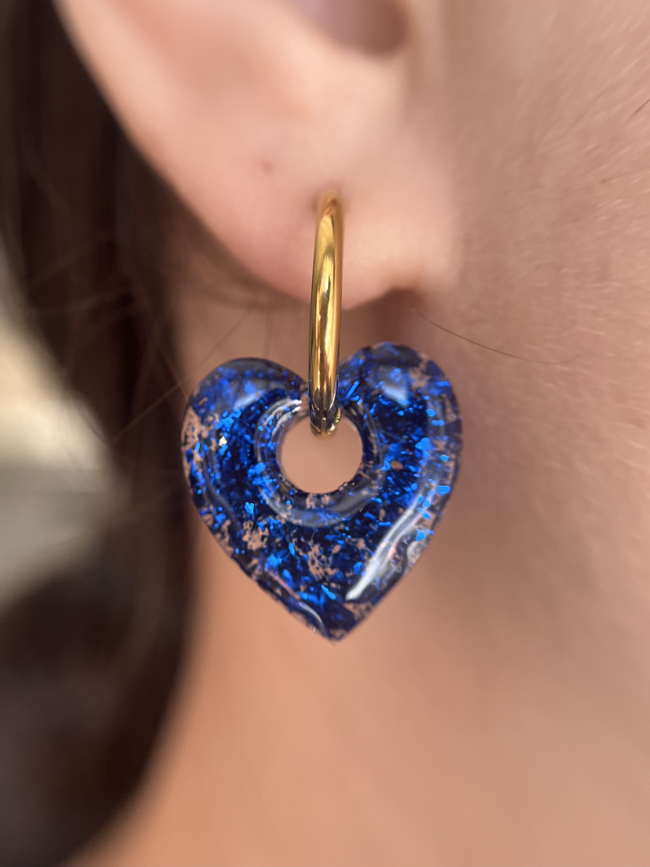Coeur Bleu Métallisé