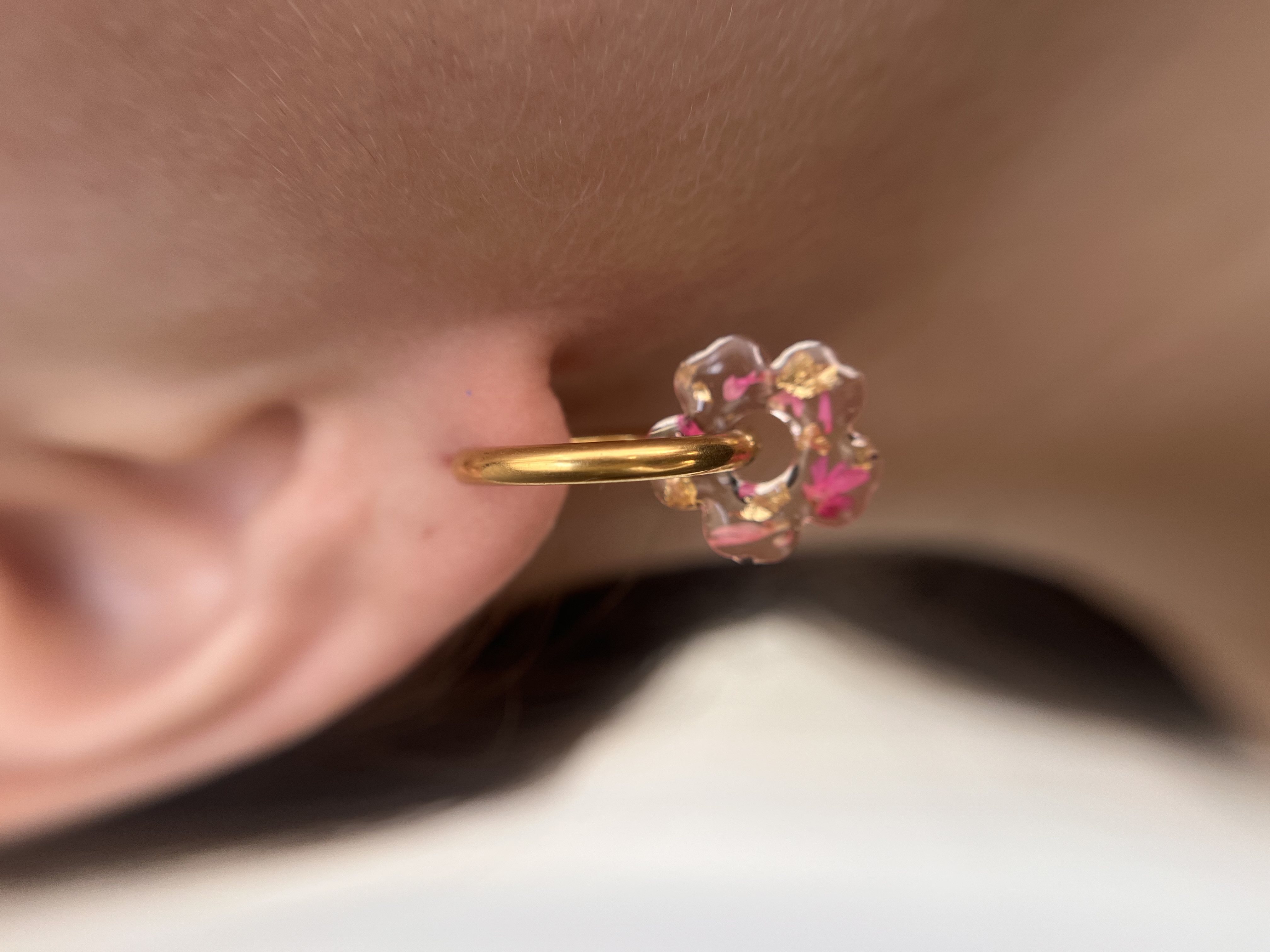 Sakura Pétale de fleur et feuille d'or
