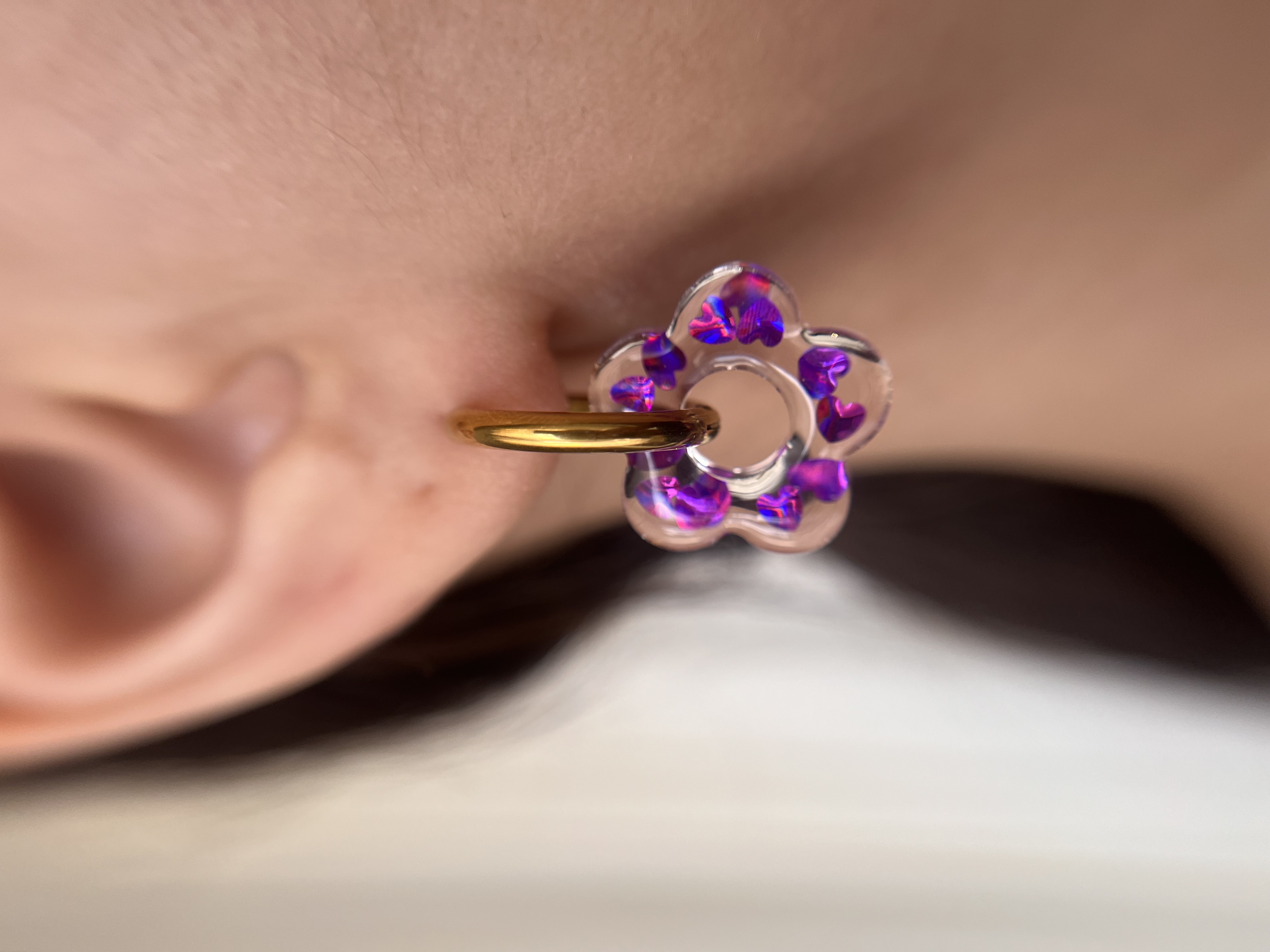 Flower coeur violet