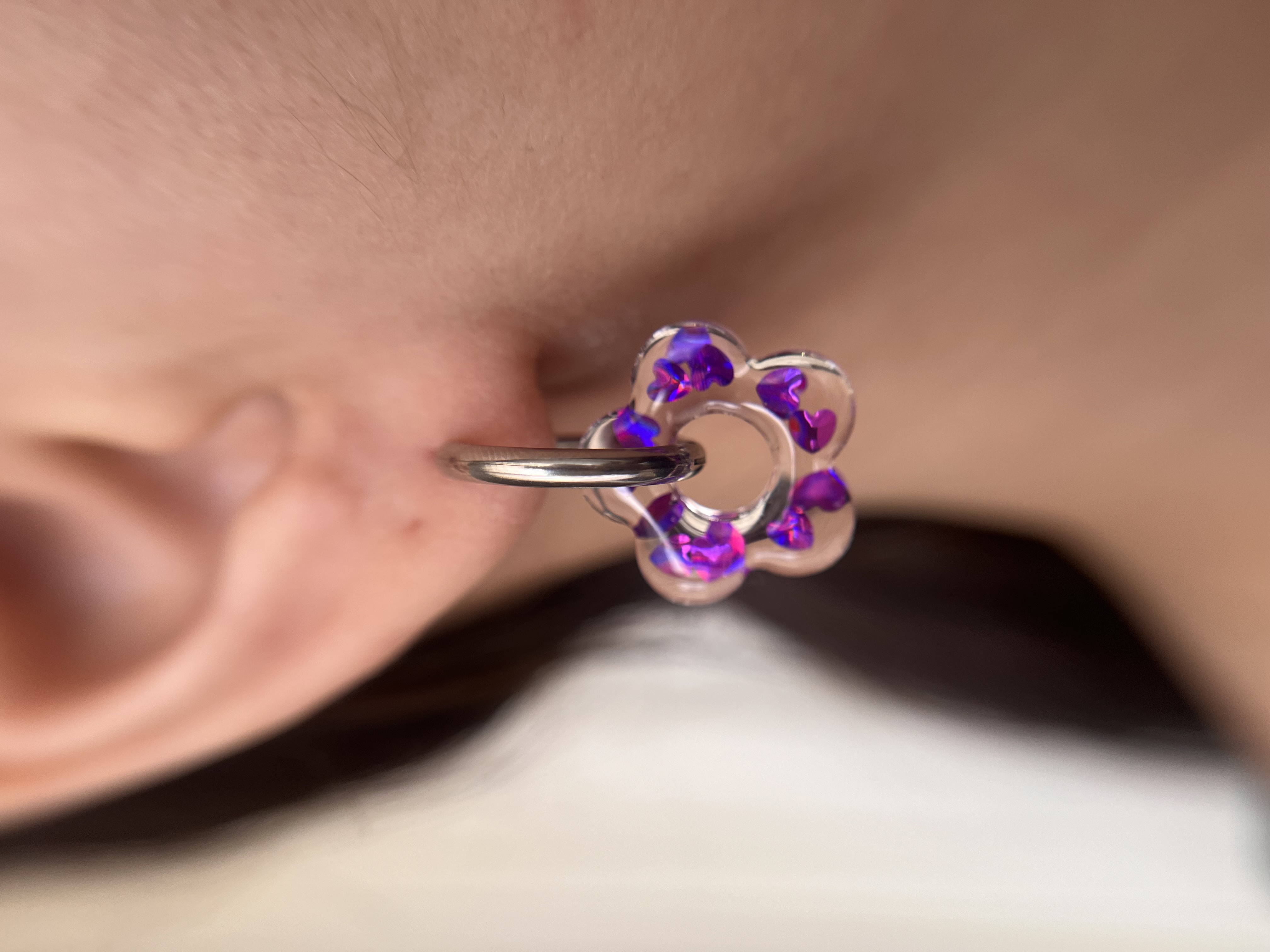 Flower coeur violet