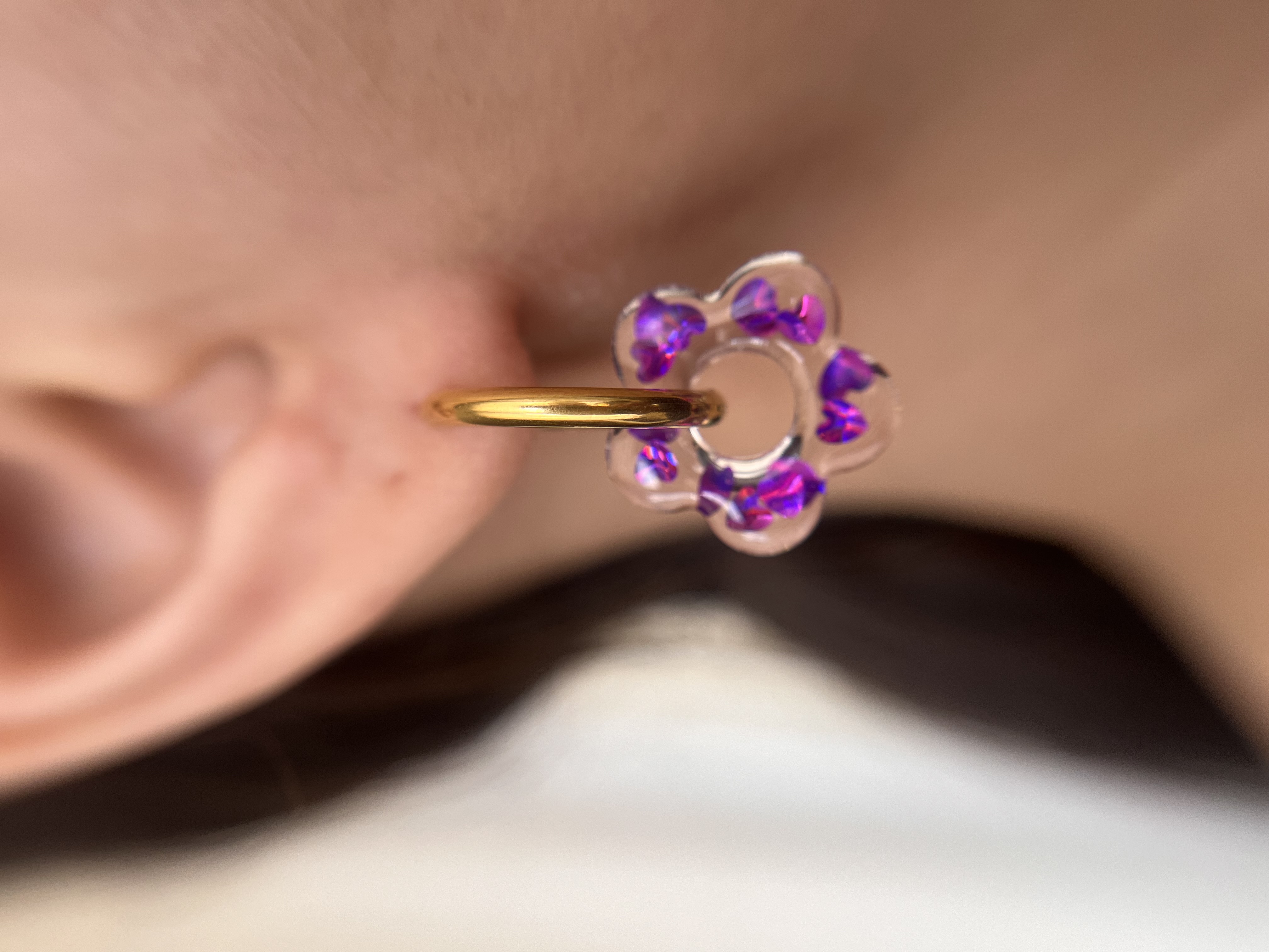 Flower coeur violet