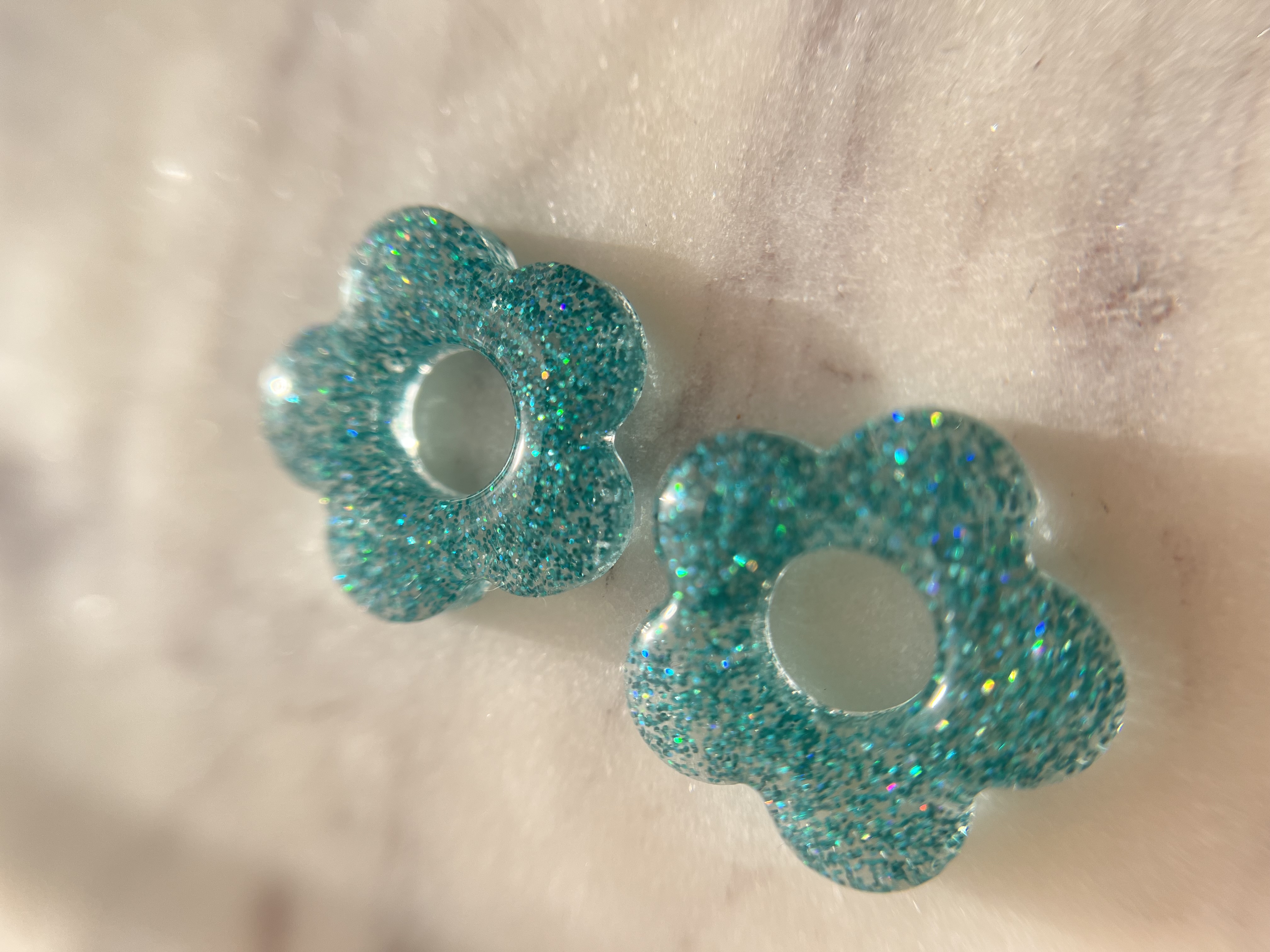 Flower Paillette Turquoise 