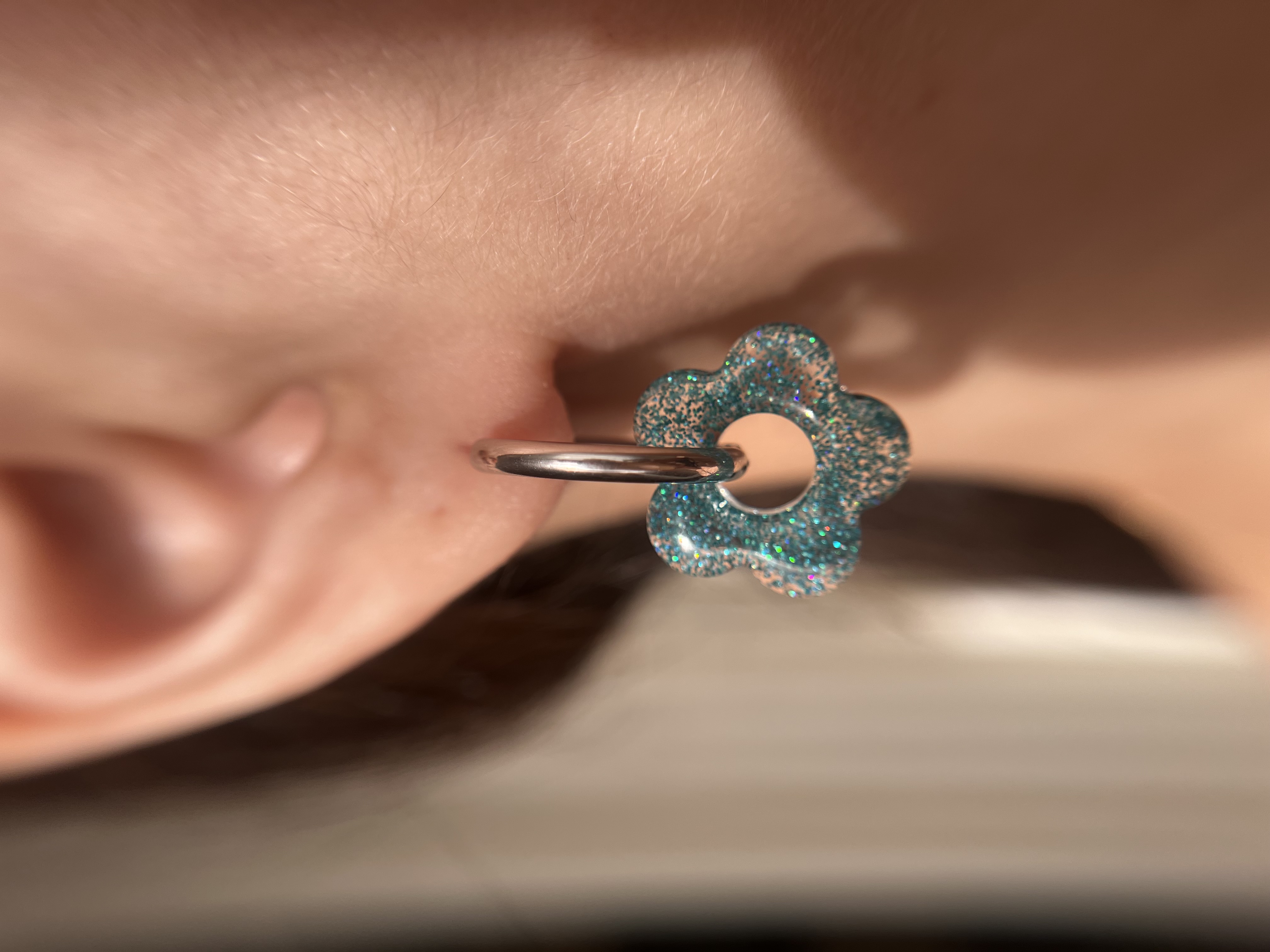 Flower Paillette Turquoise 