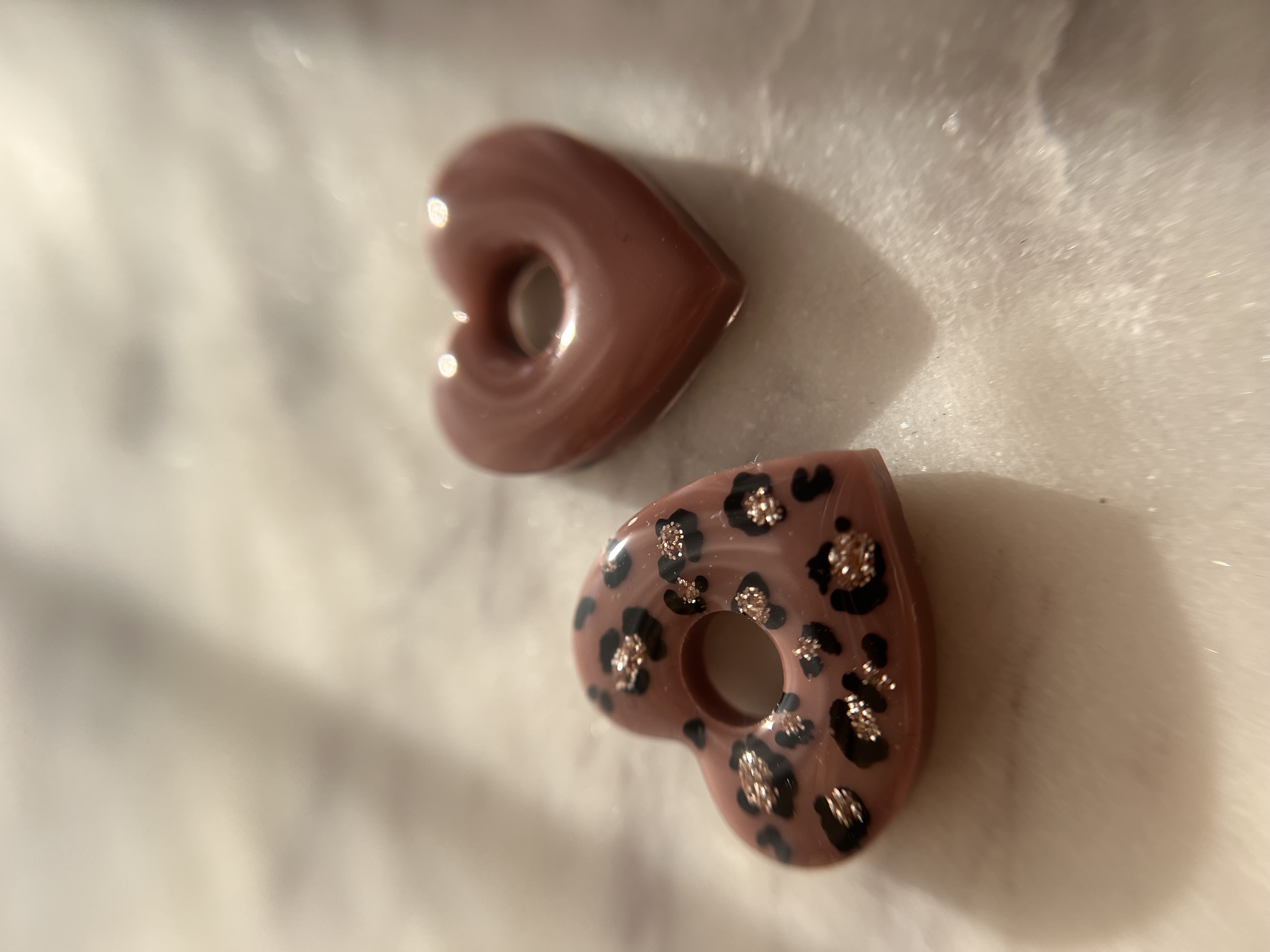 Coeur Léopard Chocolat et Doré