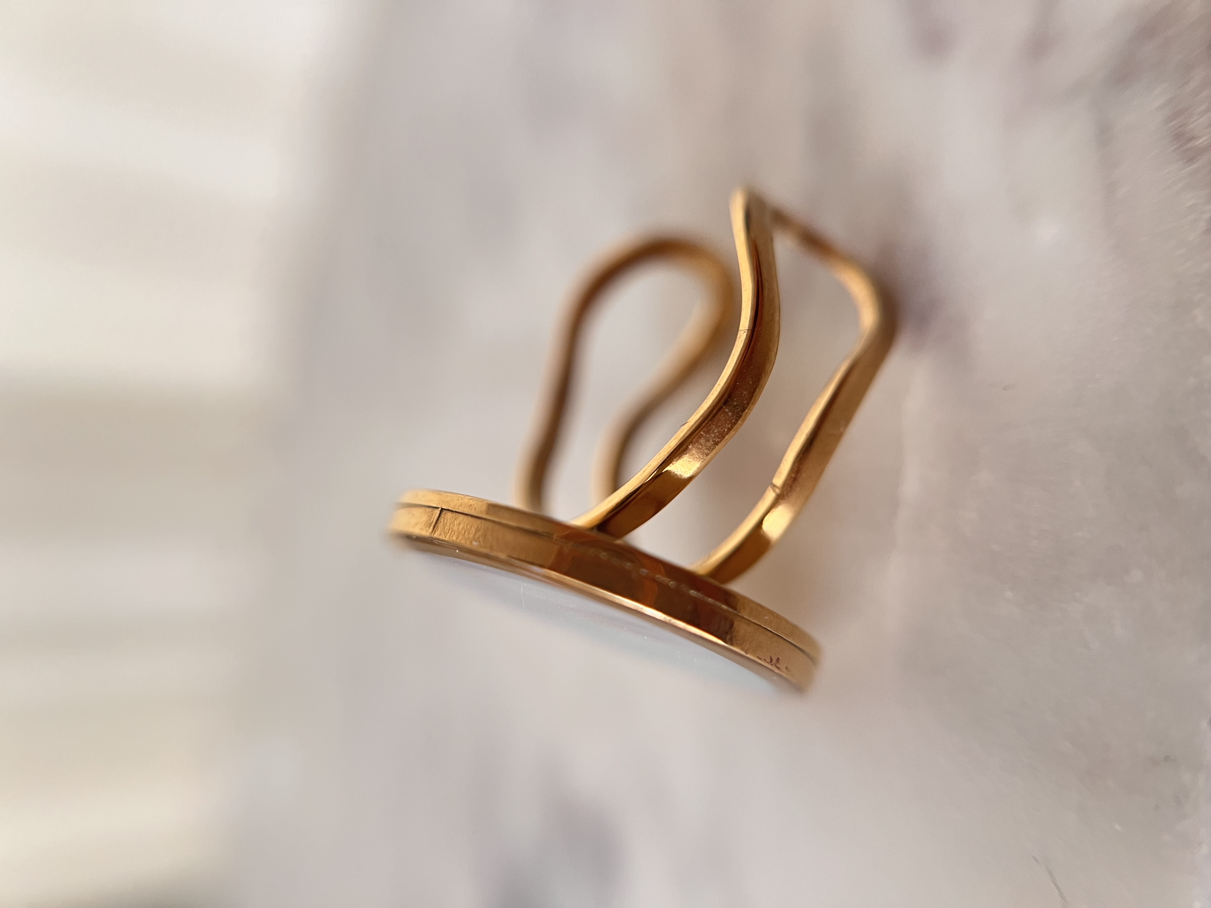 Bague nacre blanche