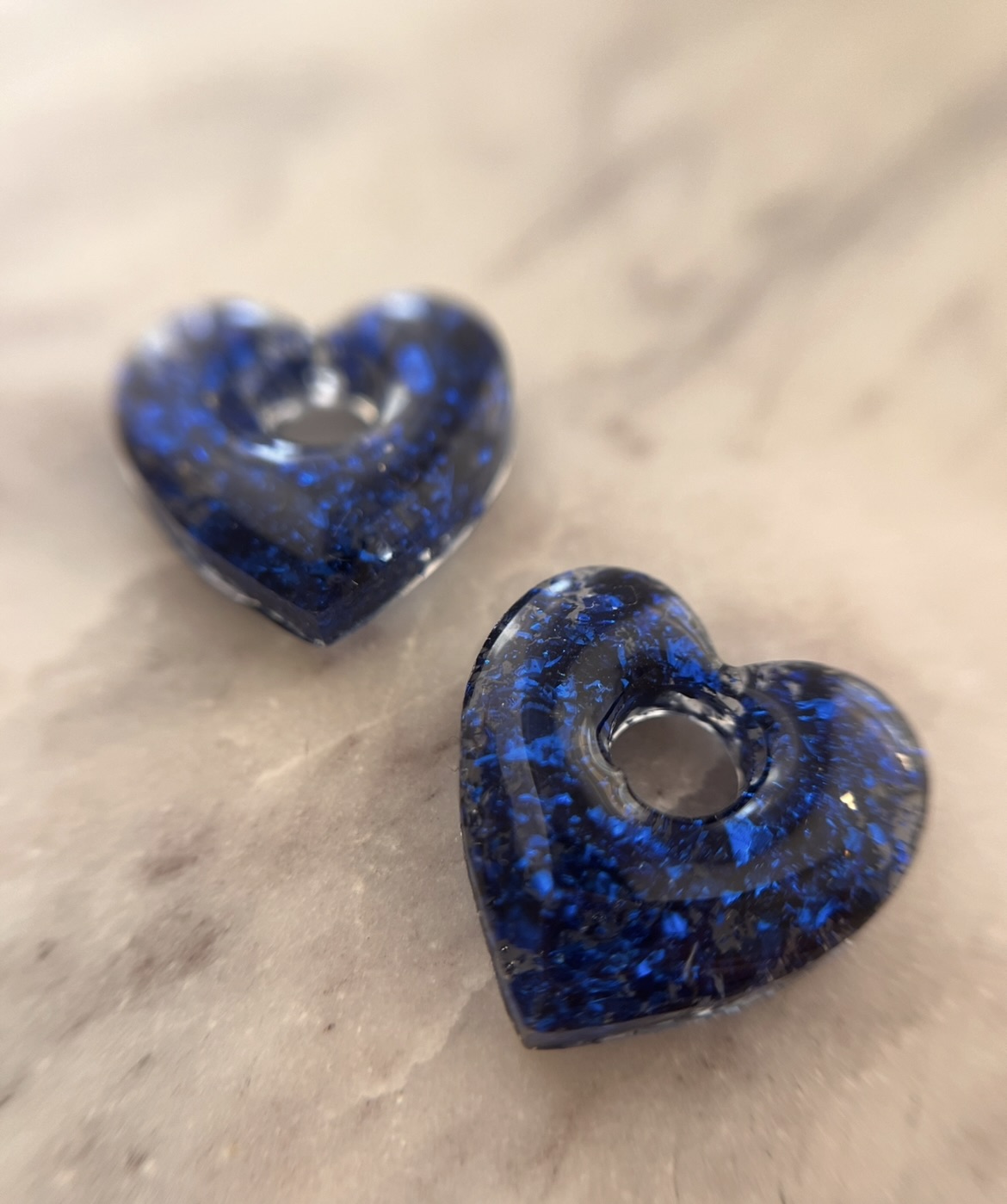 Coeur Bleu Métallisé