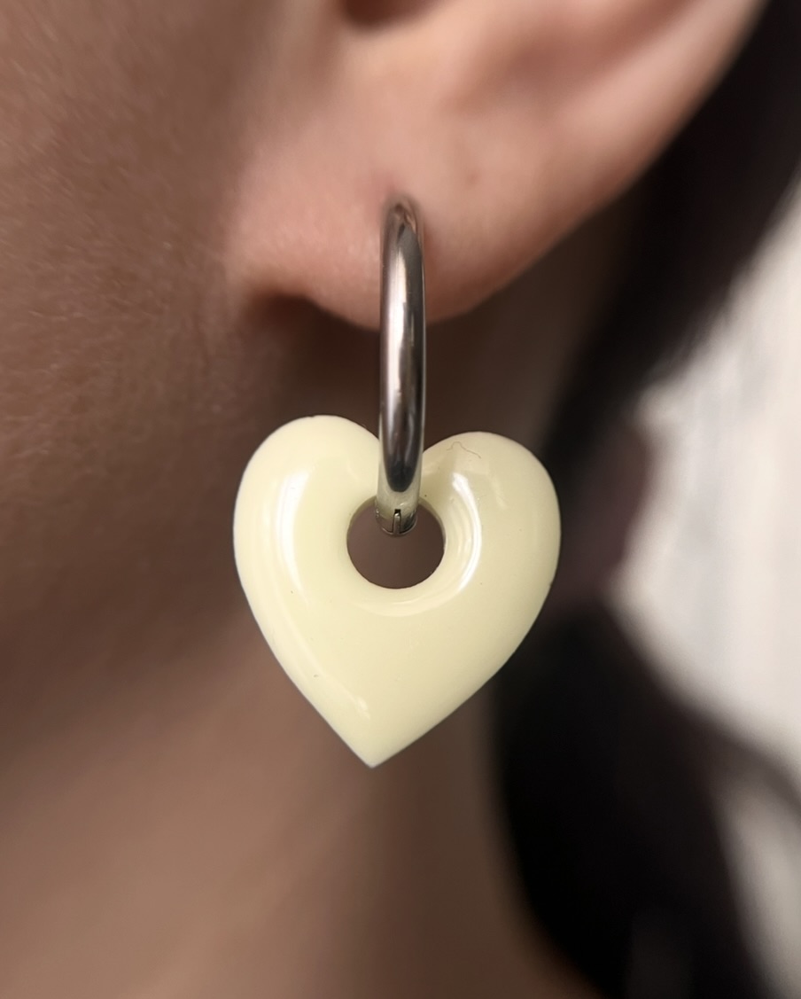 Coeur Jaune Pastel