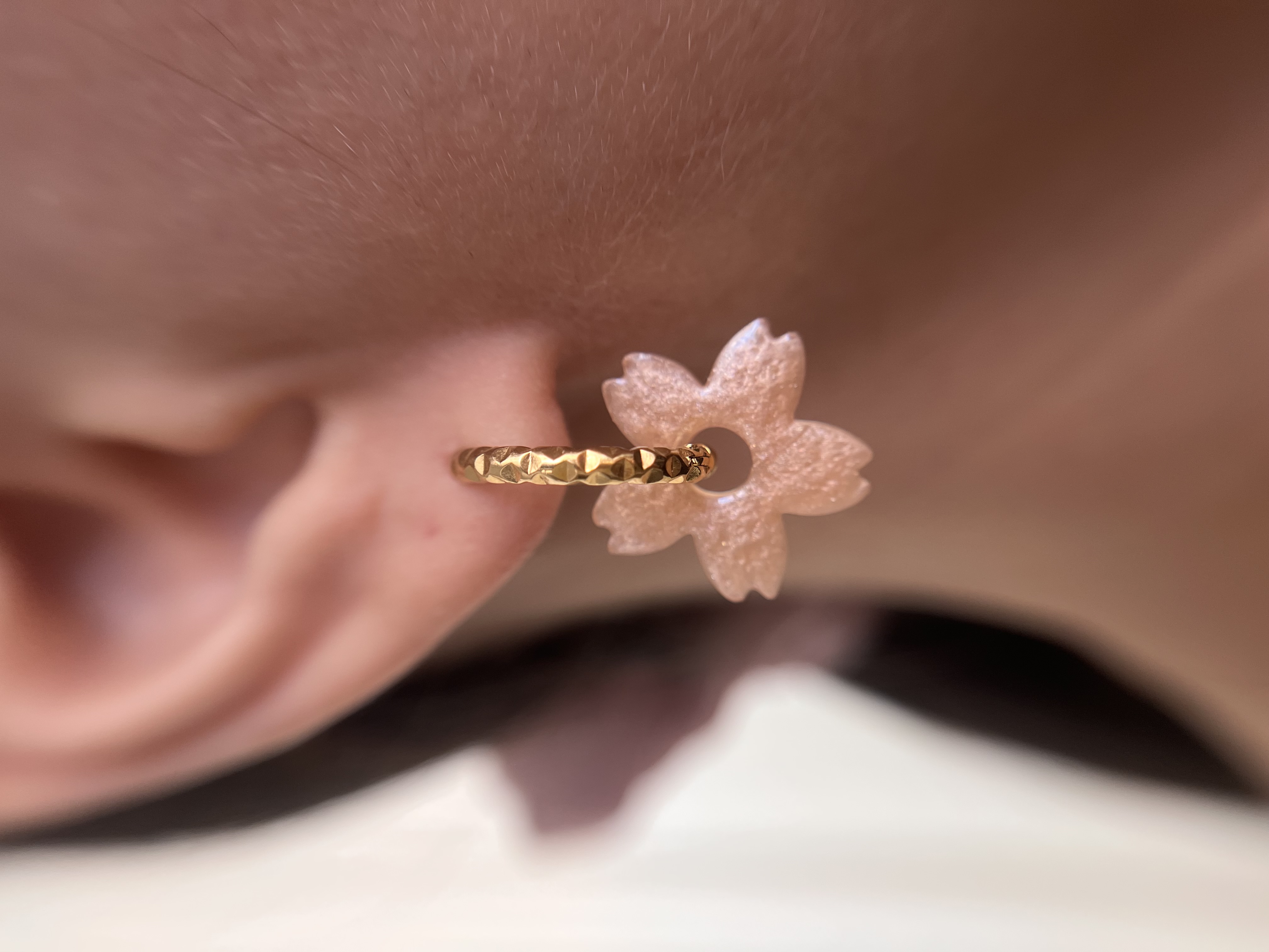 Sakura beige irisé