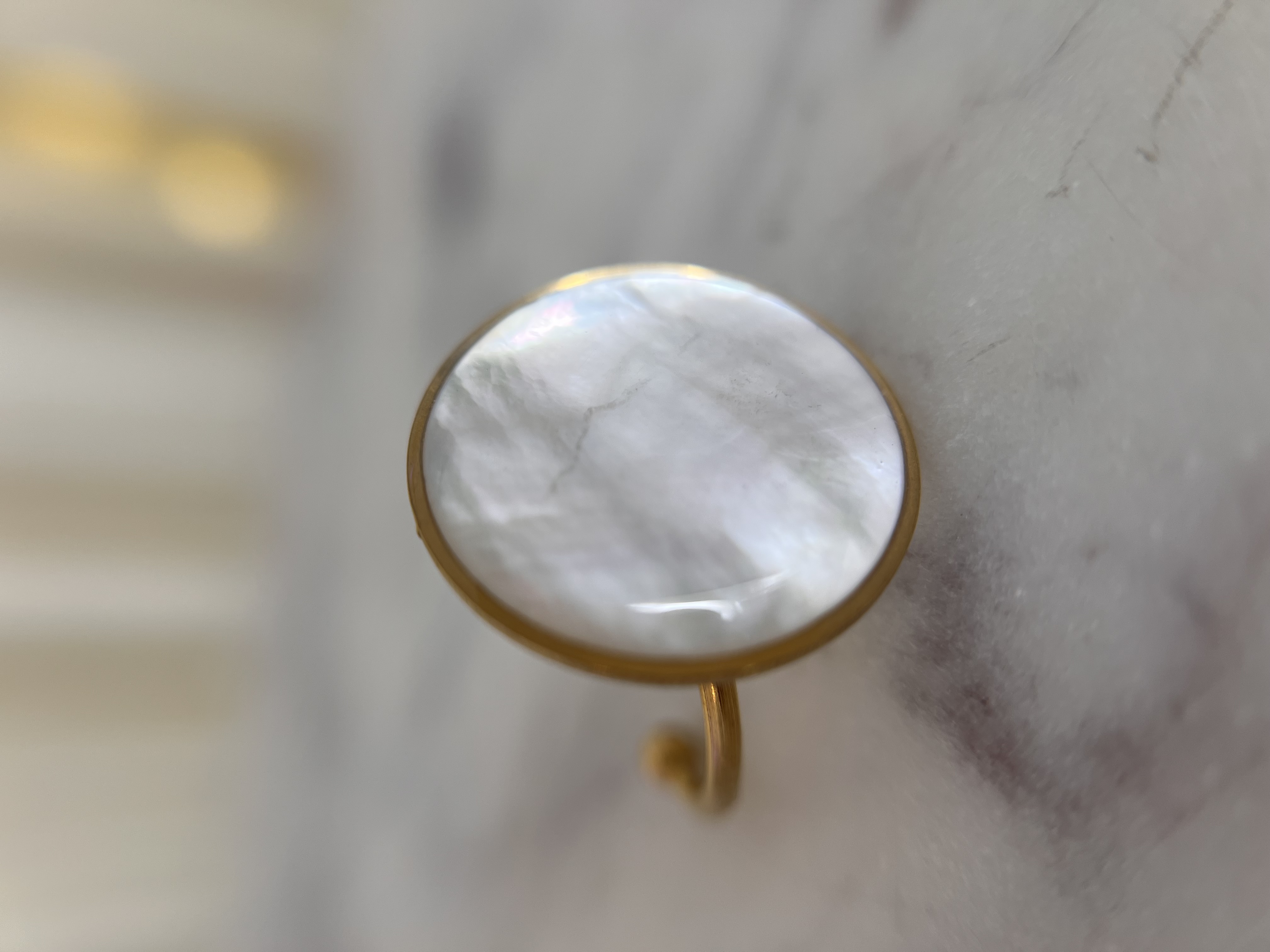 Bague Nacre Blanche