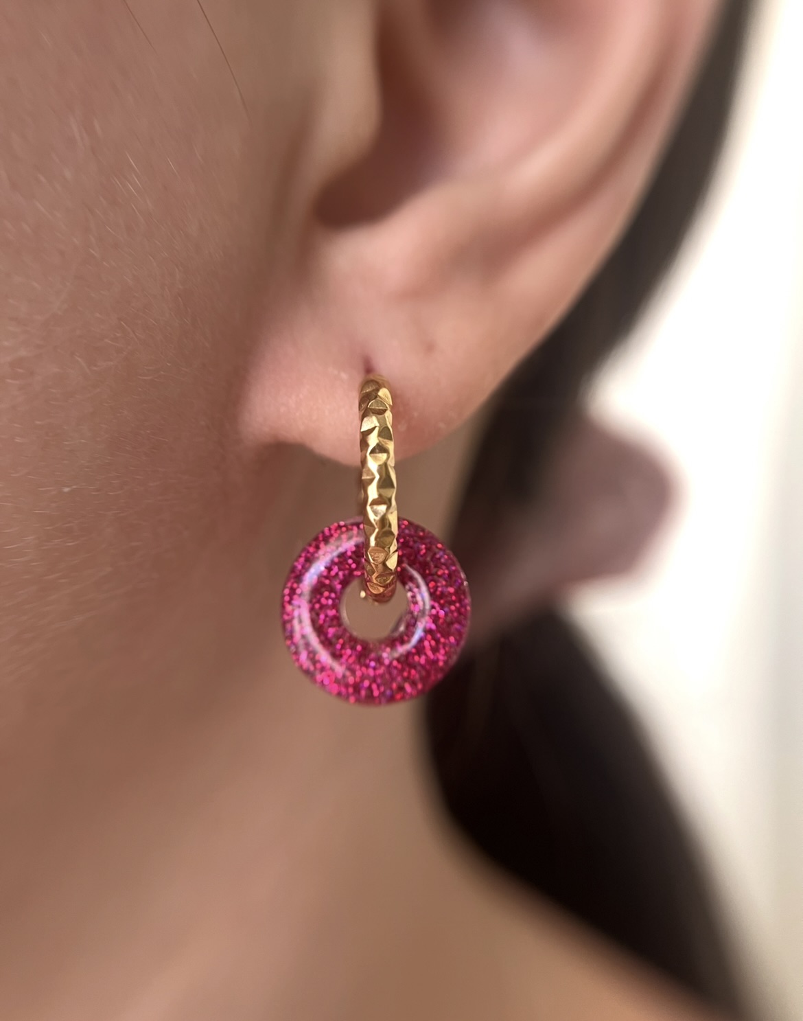 Louve paillette fushia