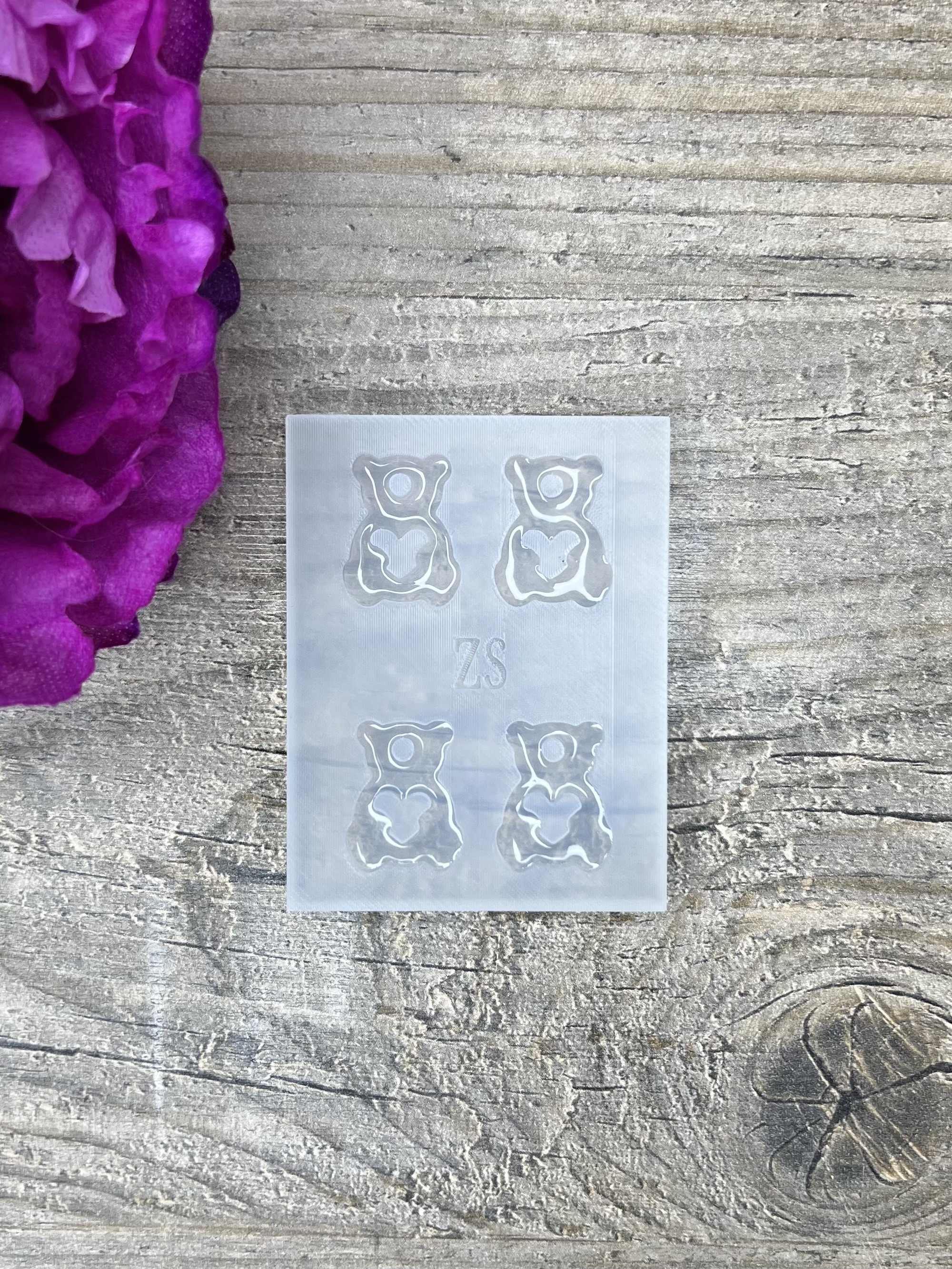 Moule Ourson Petit Coeur  20mm