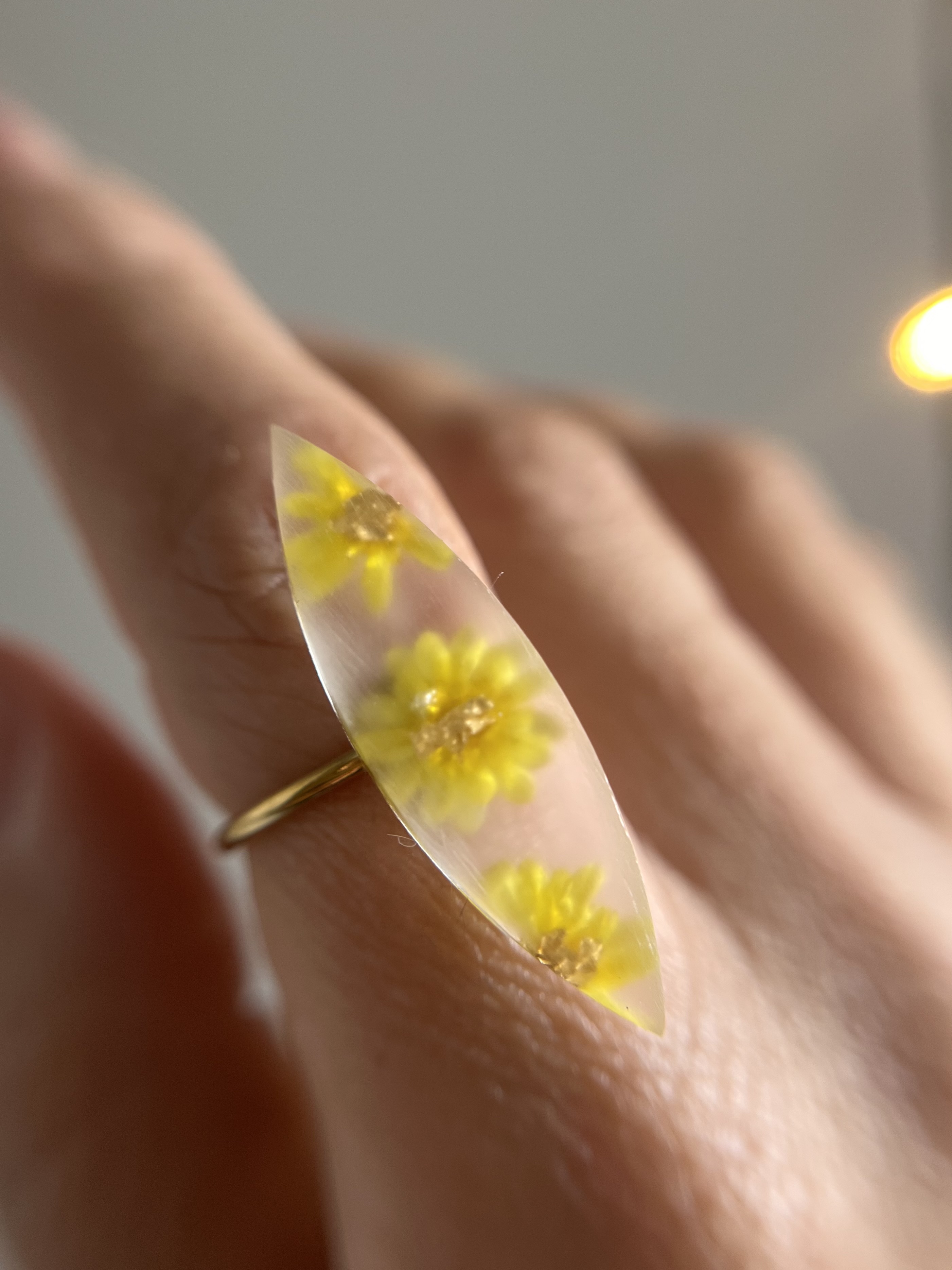 Bague Fleur Jaune