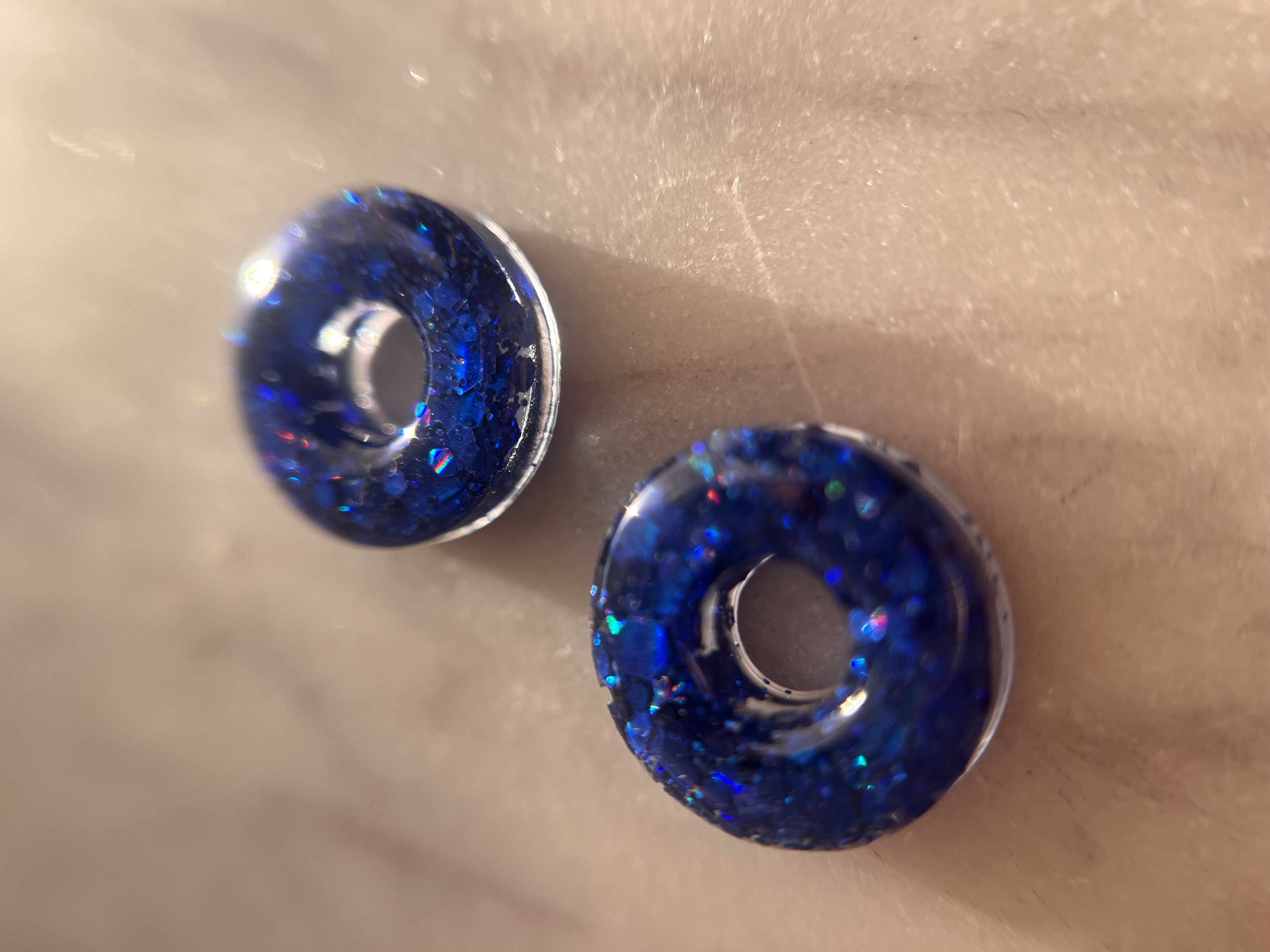 Louve paillettes bleu