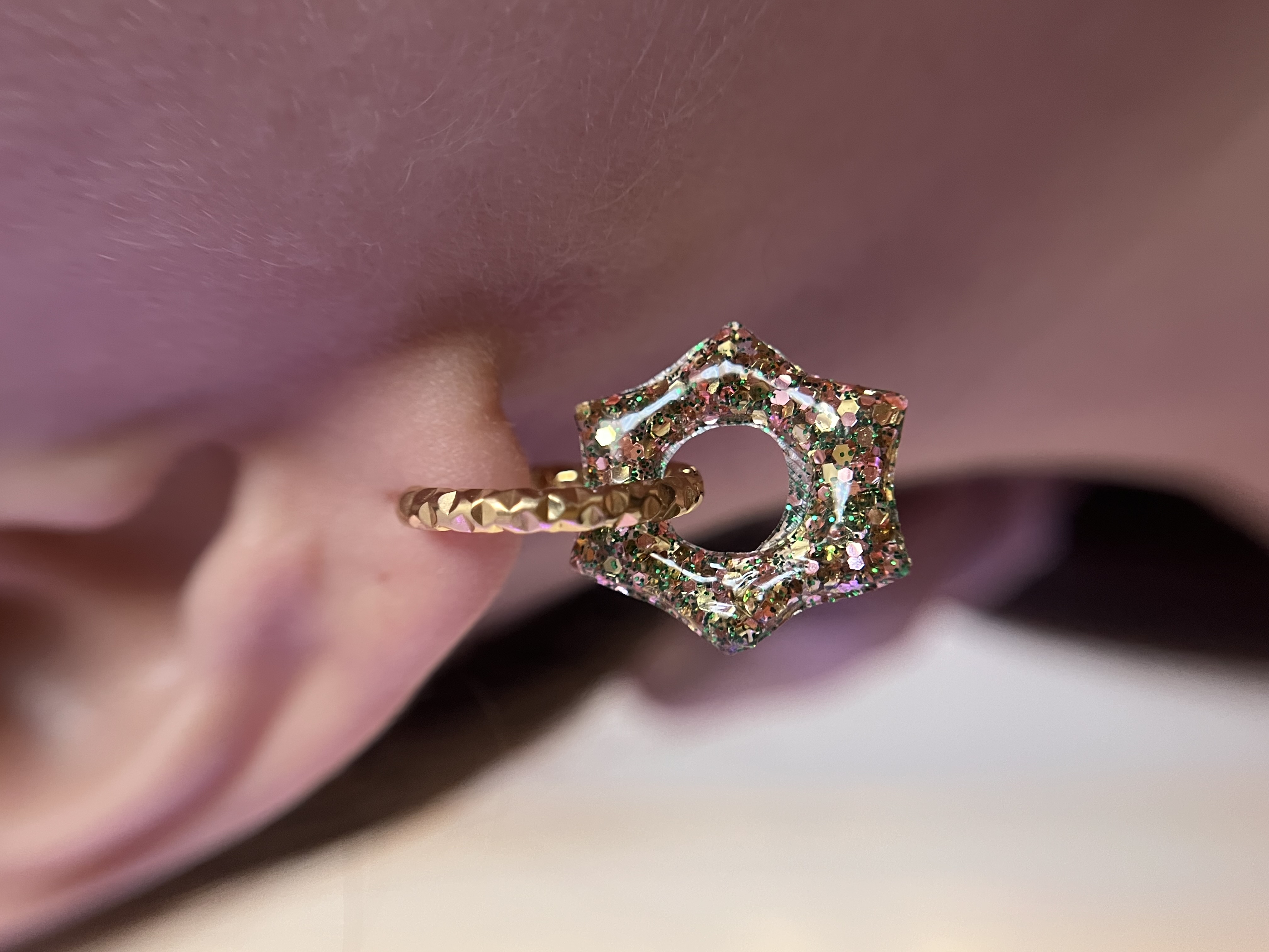 Les Originales paillettes vert doré
