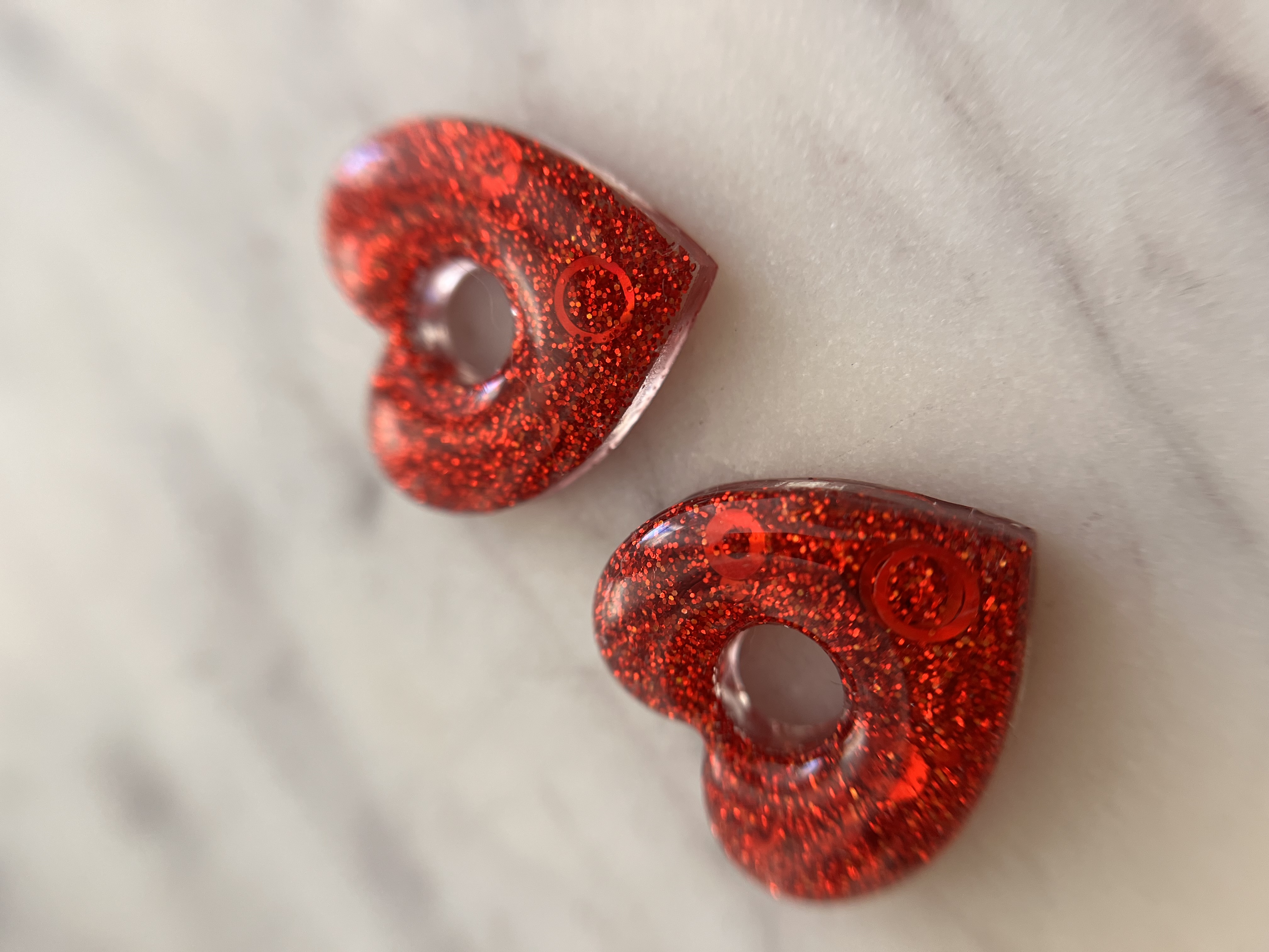 Coeur paillette rouge