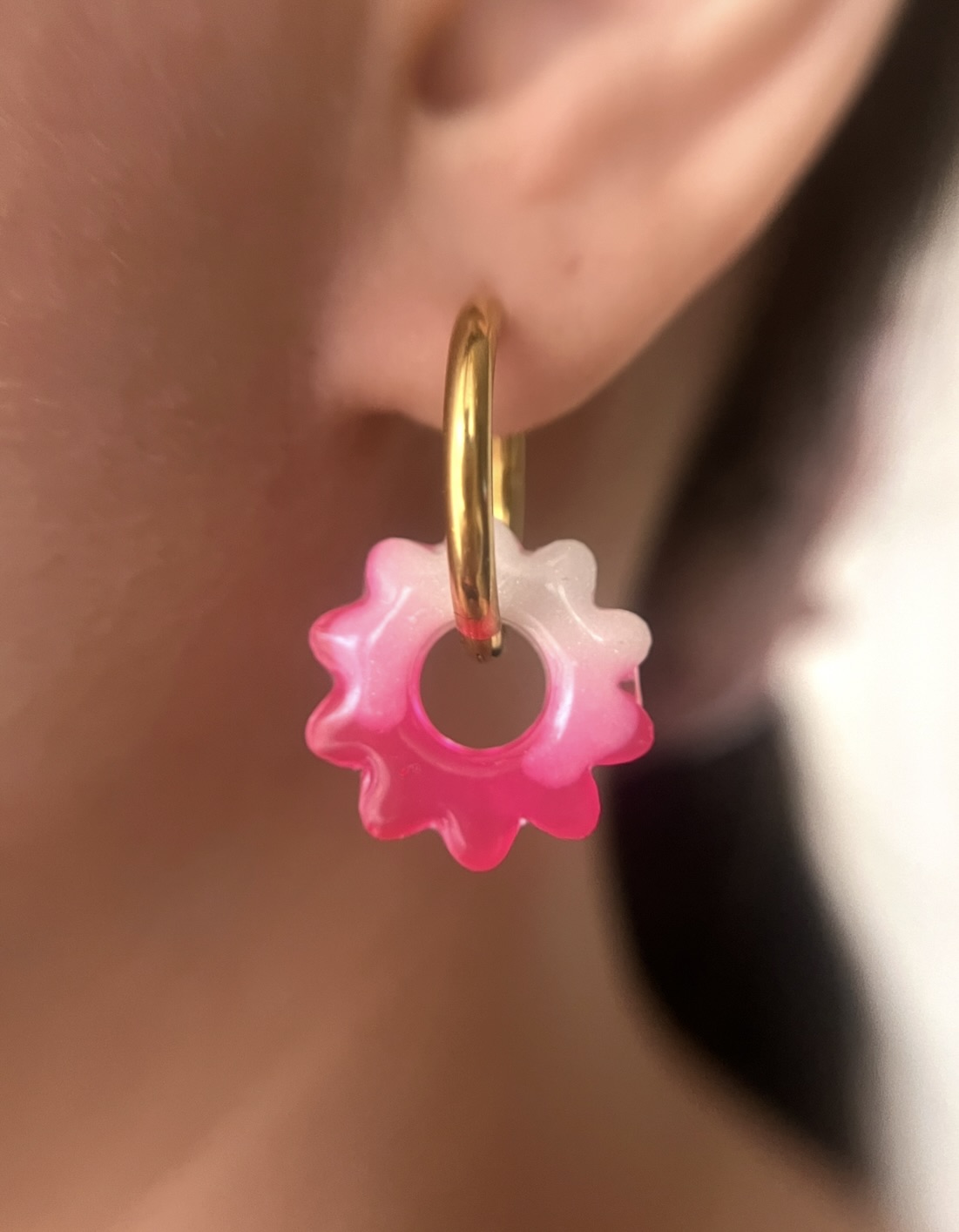 L'Amoureuse rose fluo et blanc