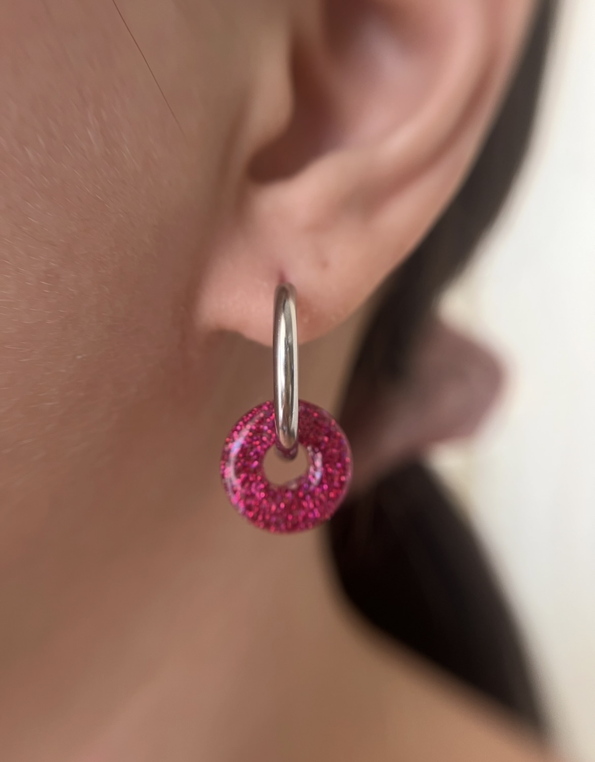 Louve paillette fushia