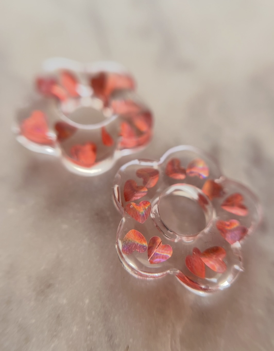 Flower coeur rose