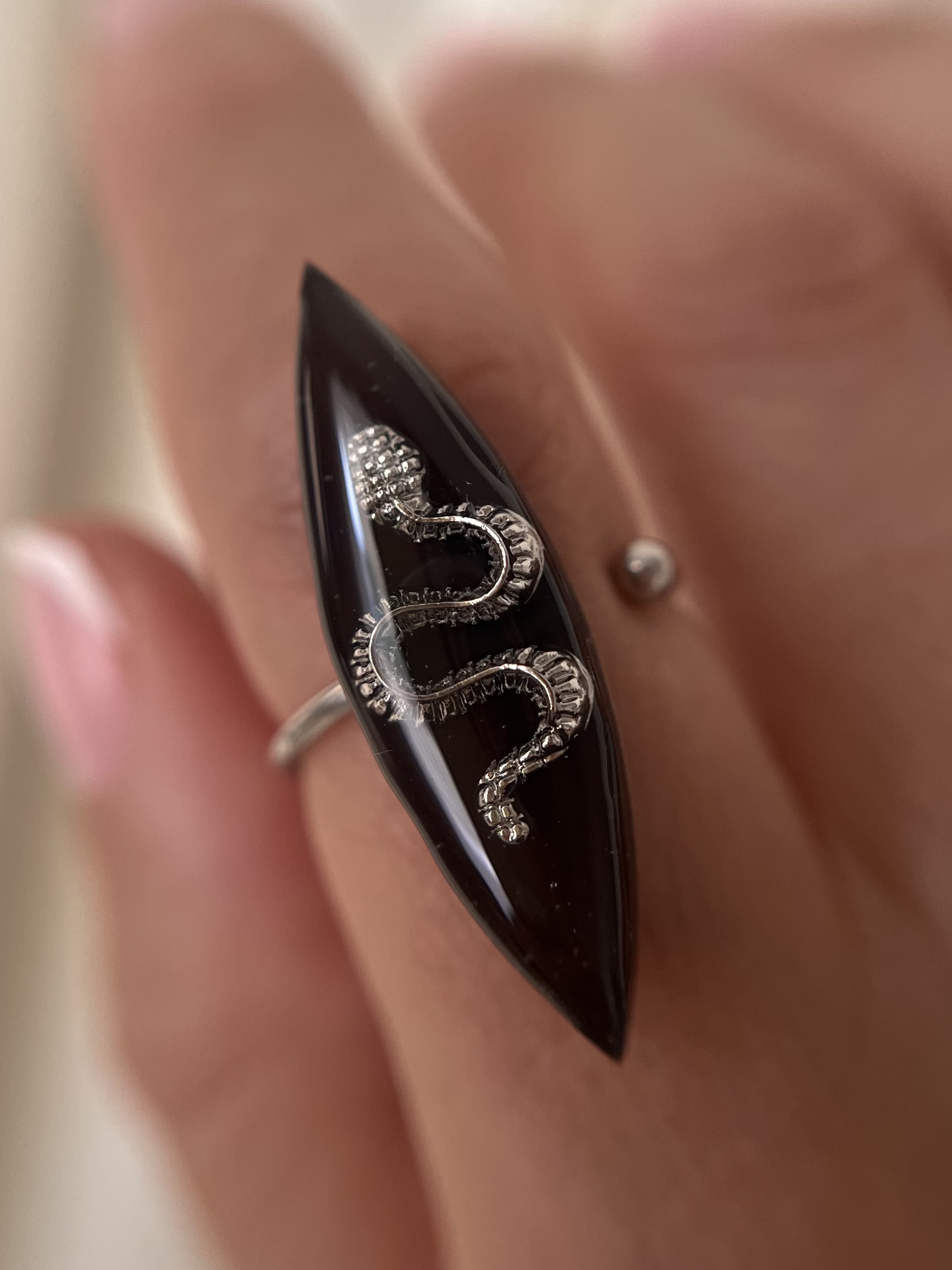 Bague Serpent argenté