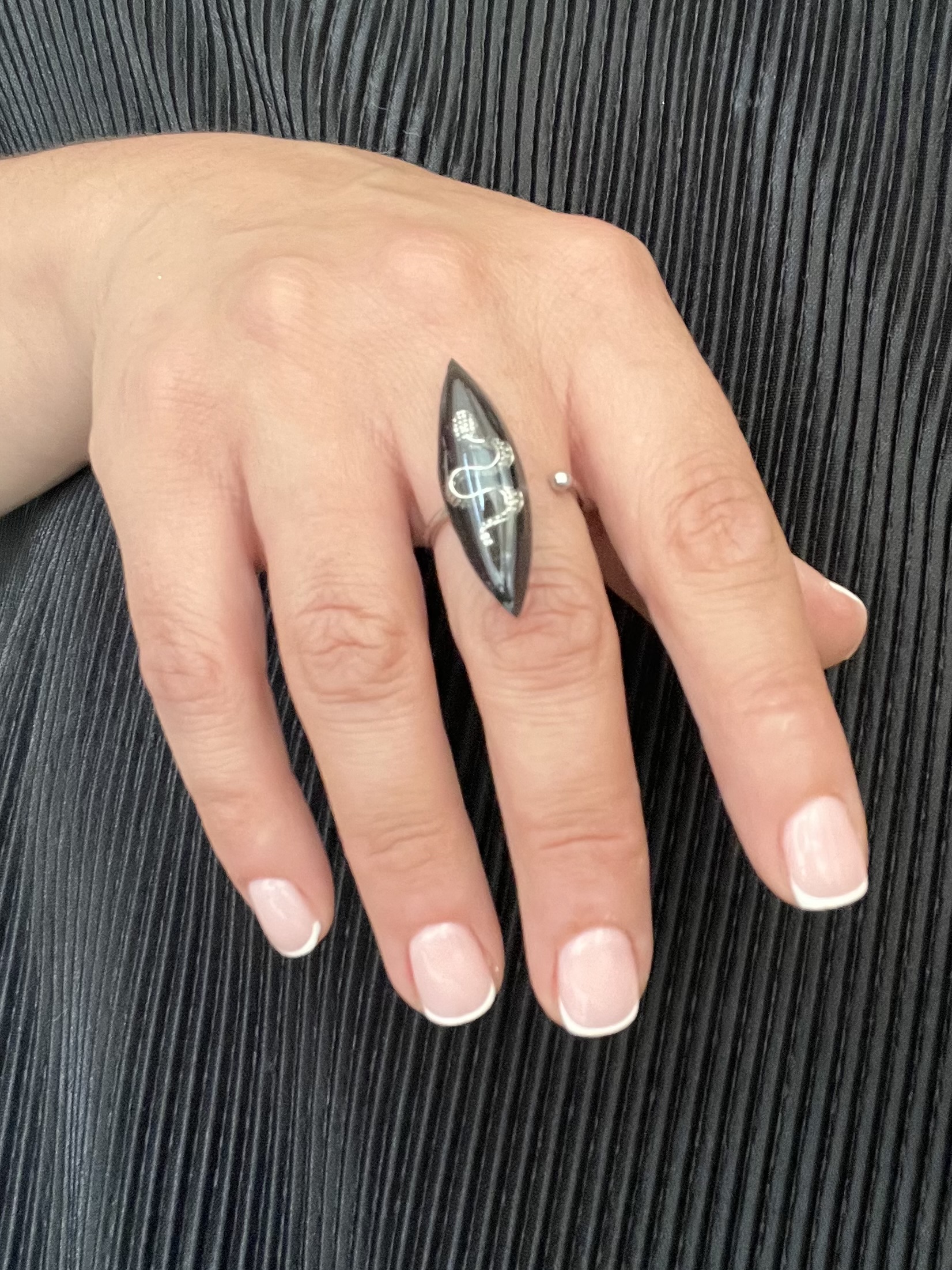 Bague Serpent argenté