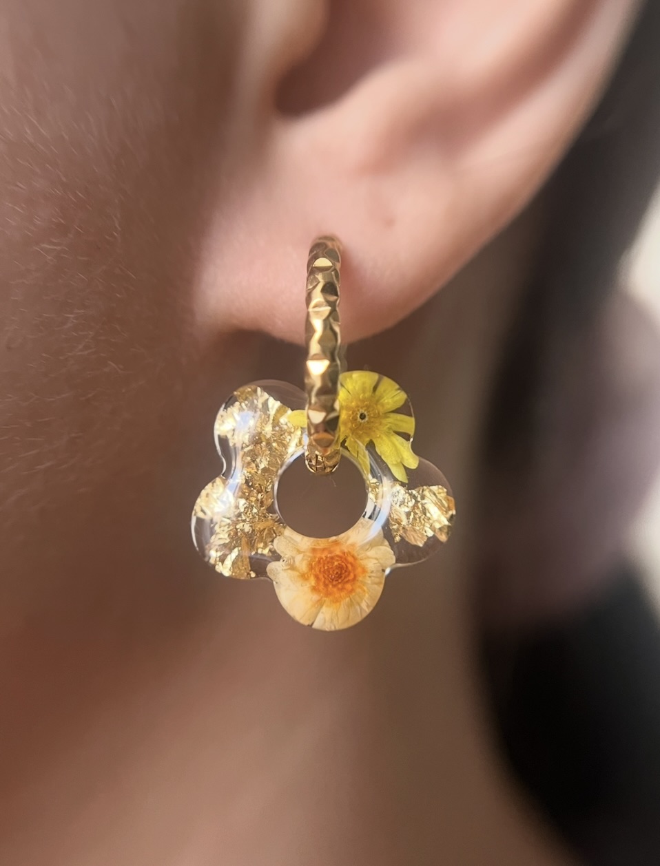 Flower avec fleur orange et jaune