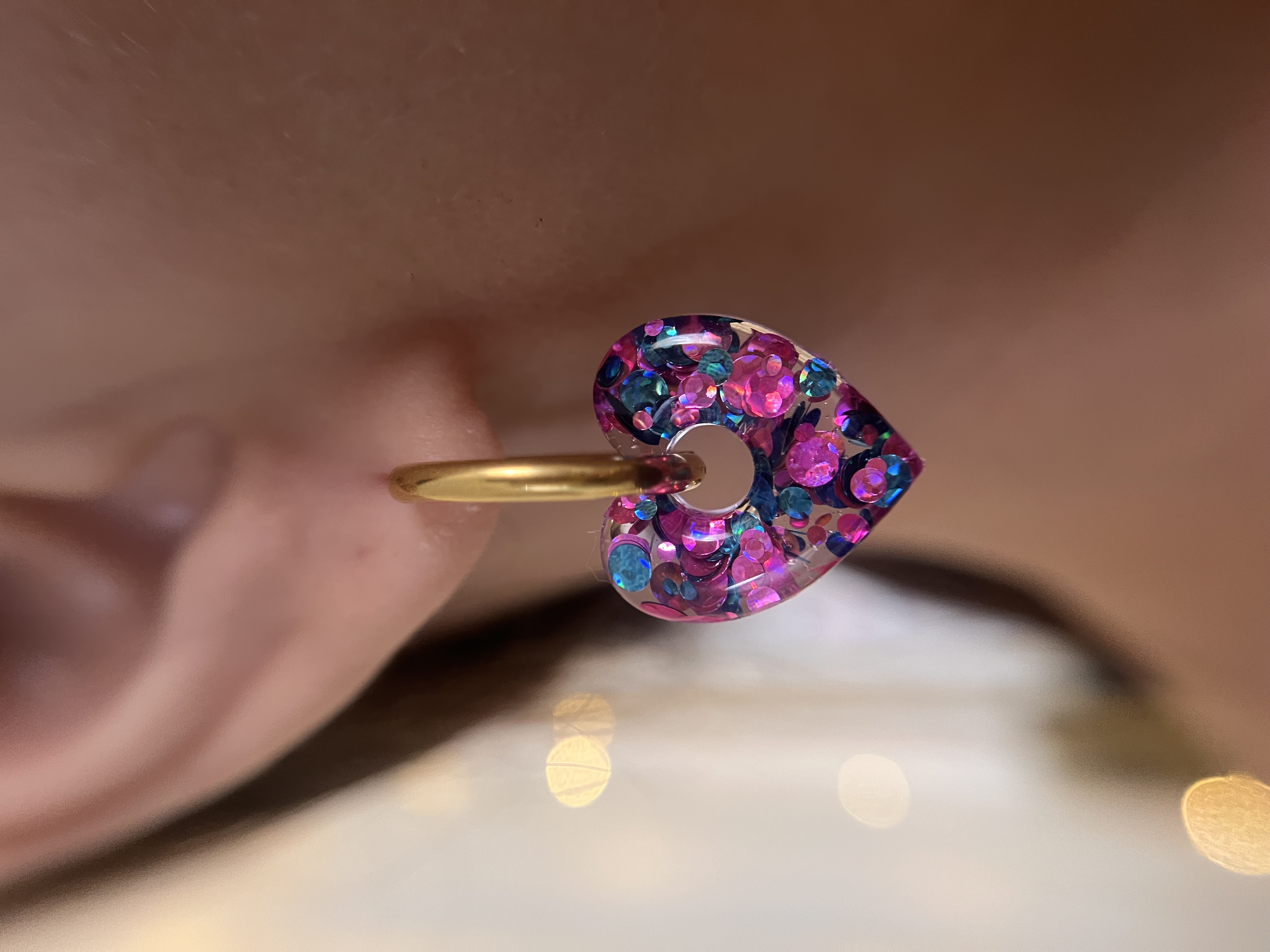 Coeur Fushia et Bleu 