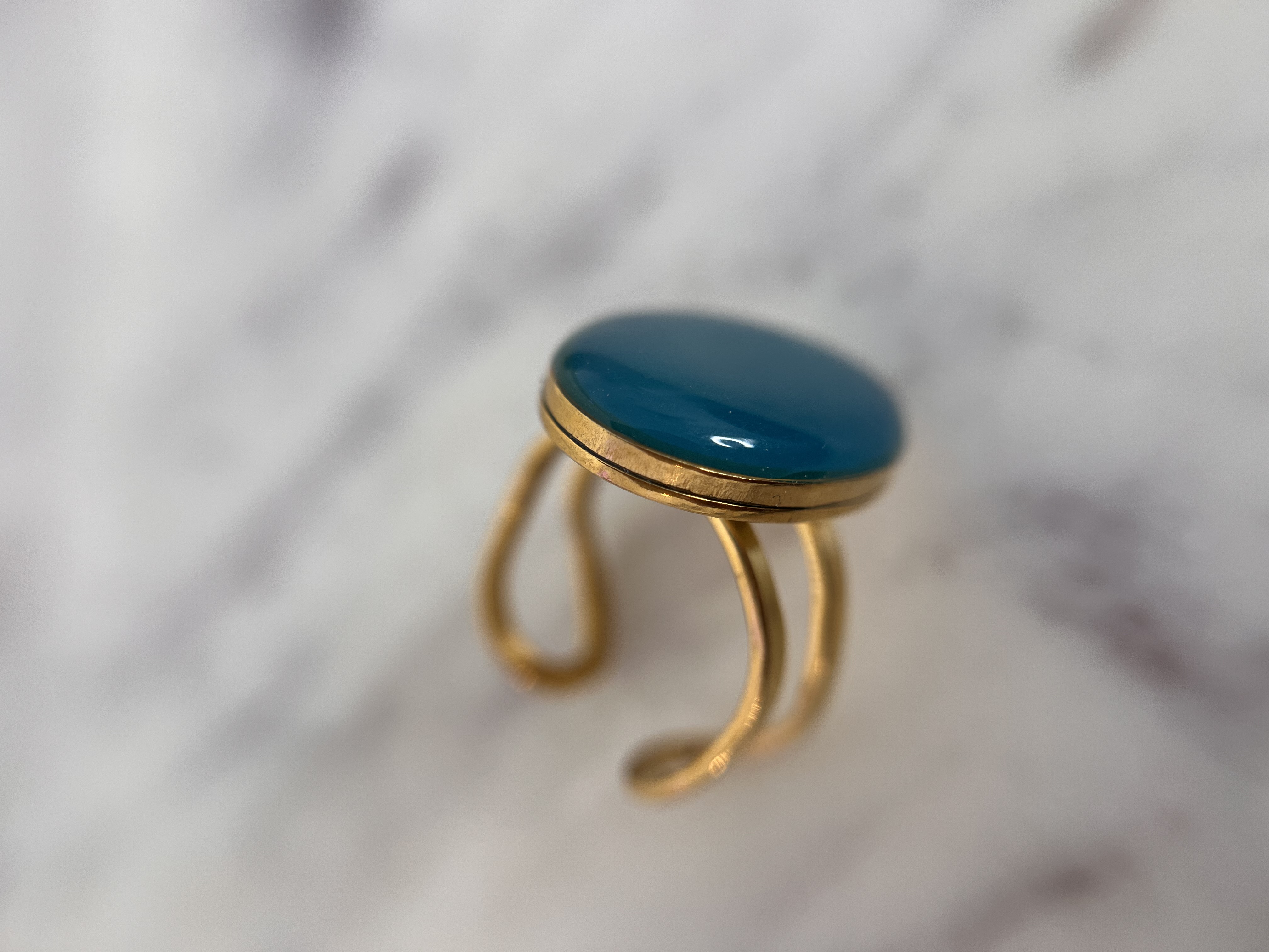 Bague ovale turquoise