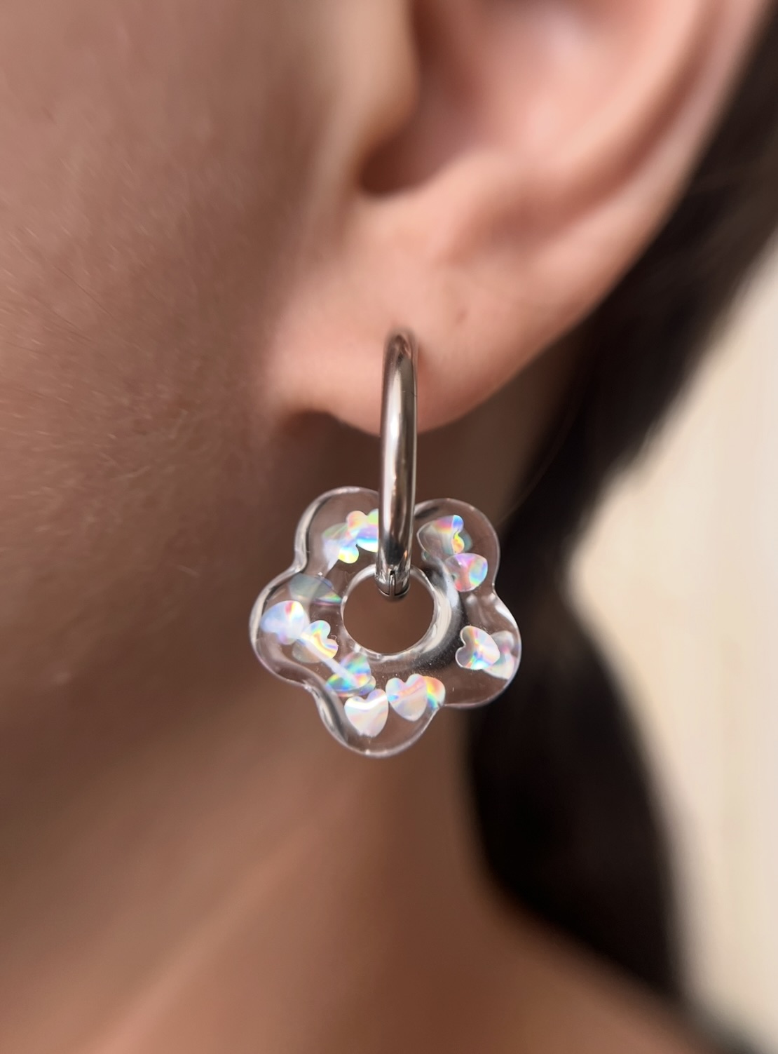 Flower coeur holographique