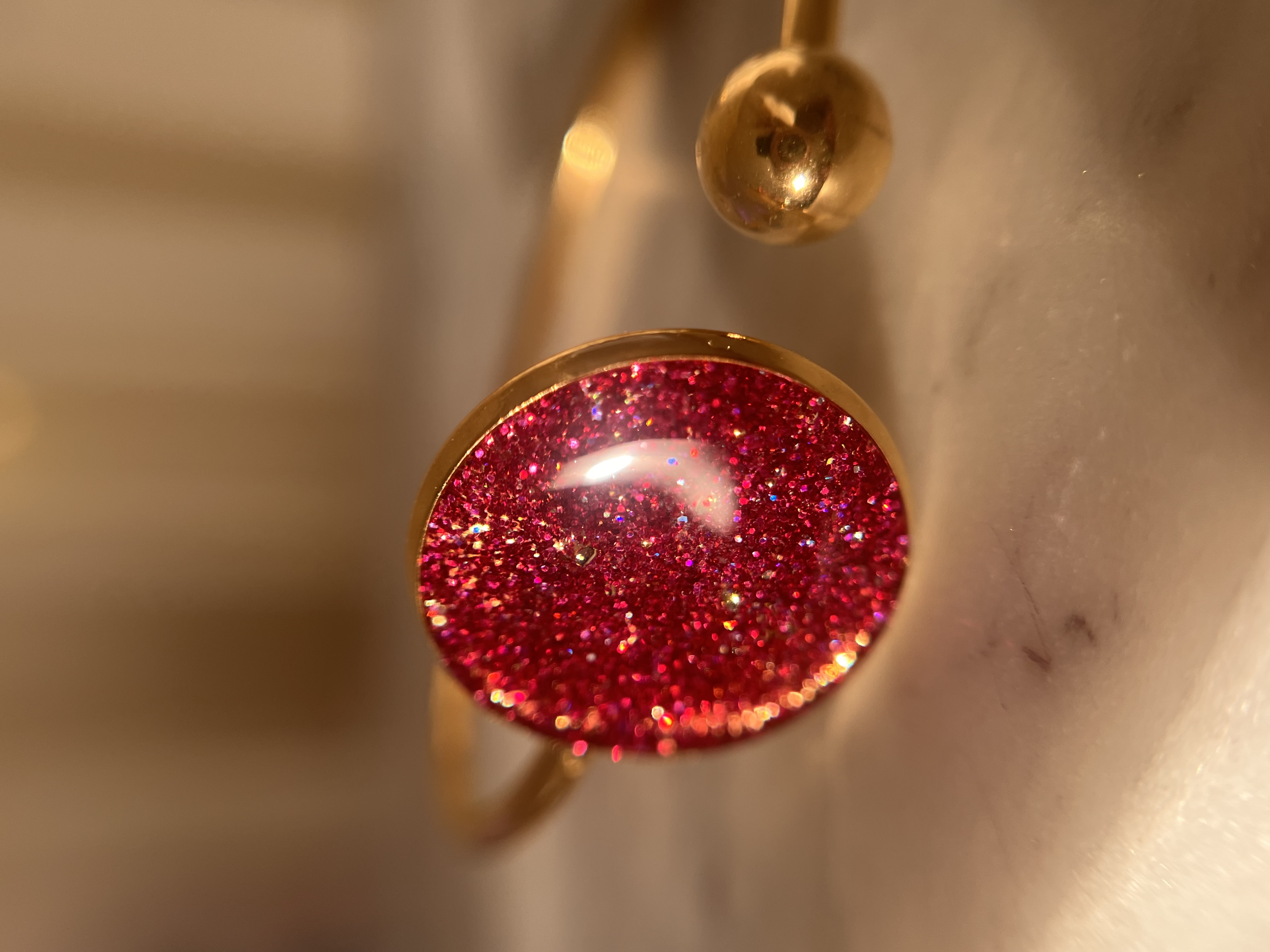 Jonc paillettes fuchsia