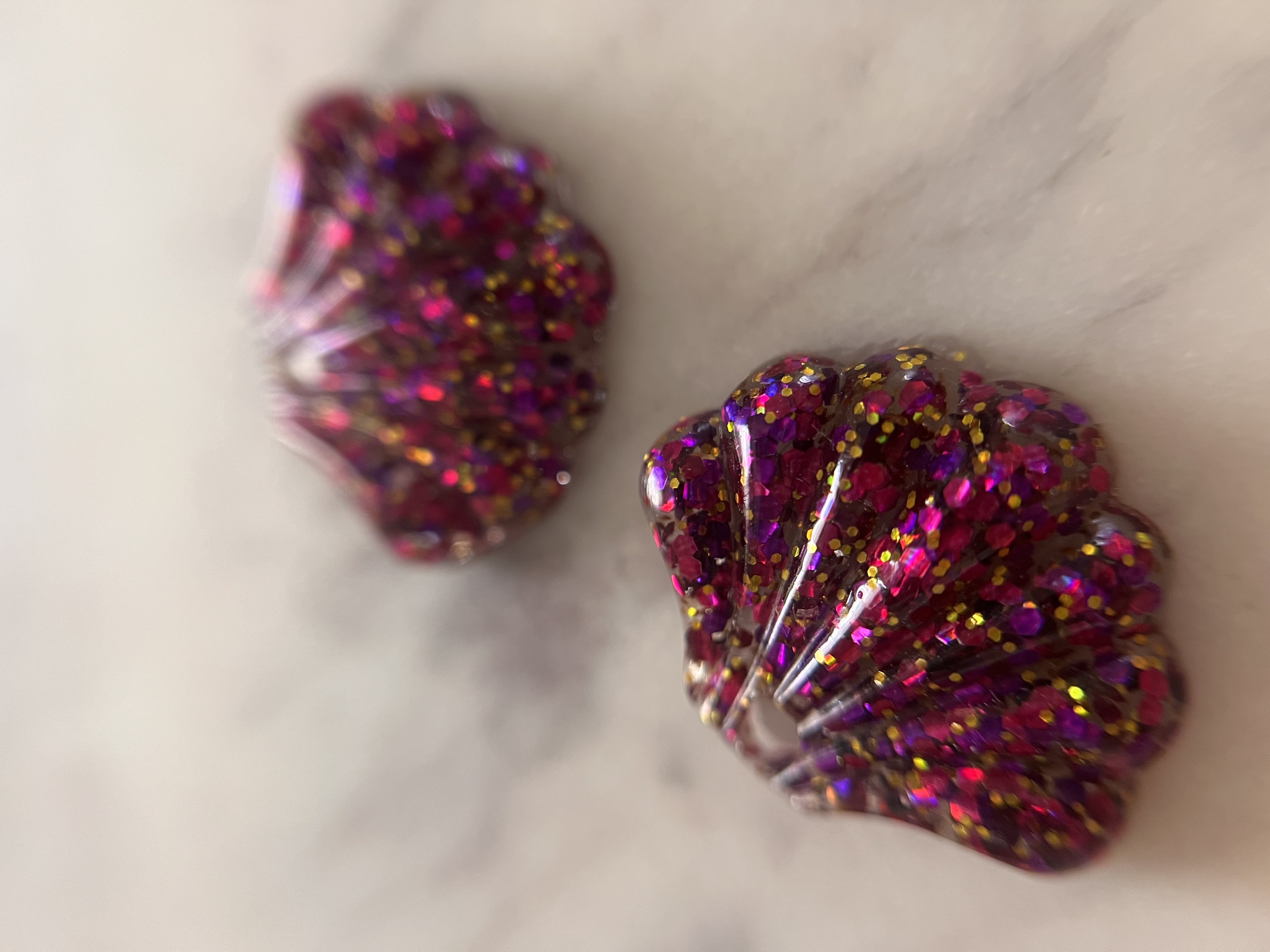 Coquillage Fushia et Doré