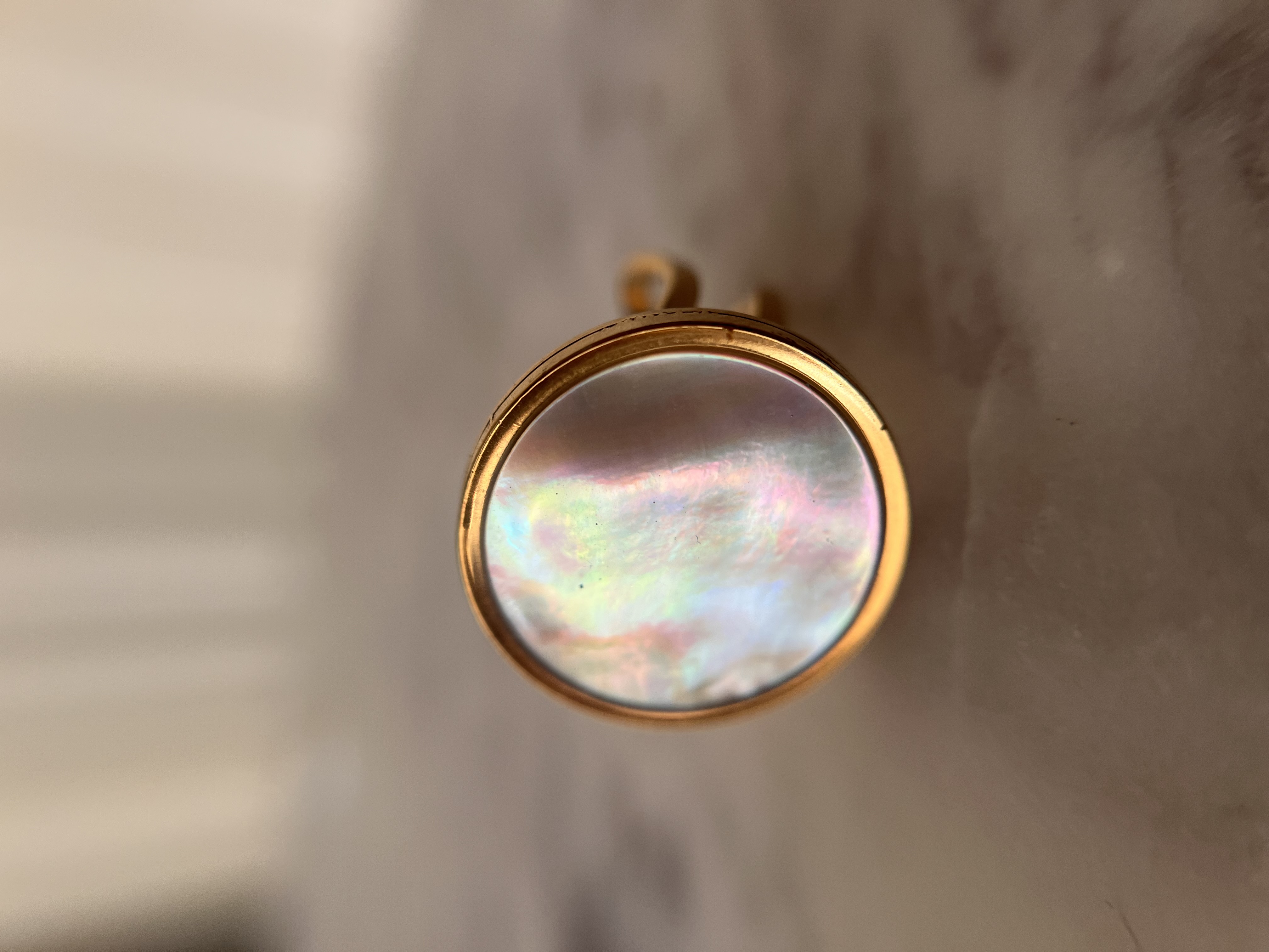 Bague nacre blanche