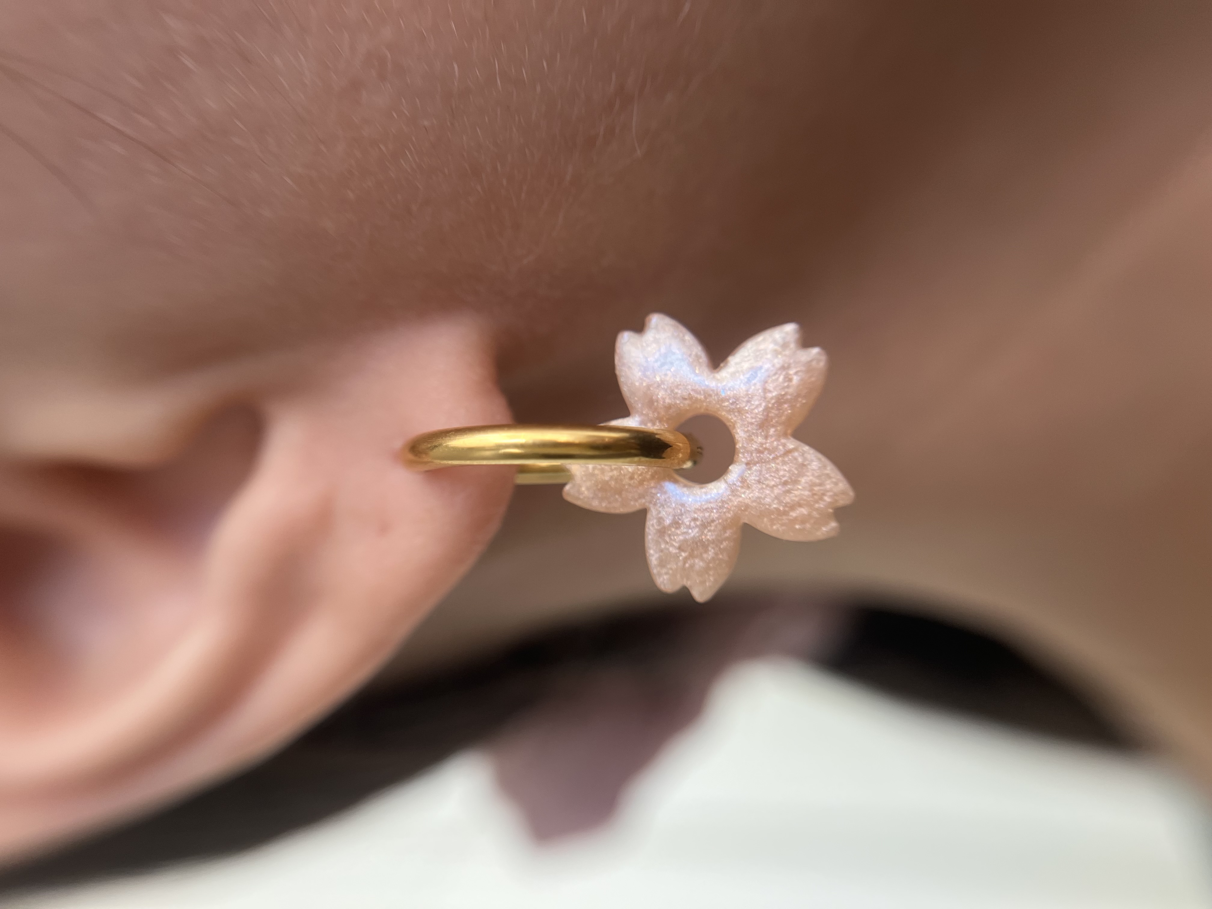 Sakura beige irisé