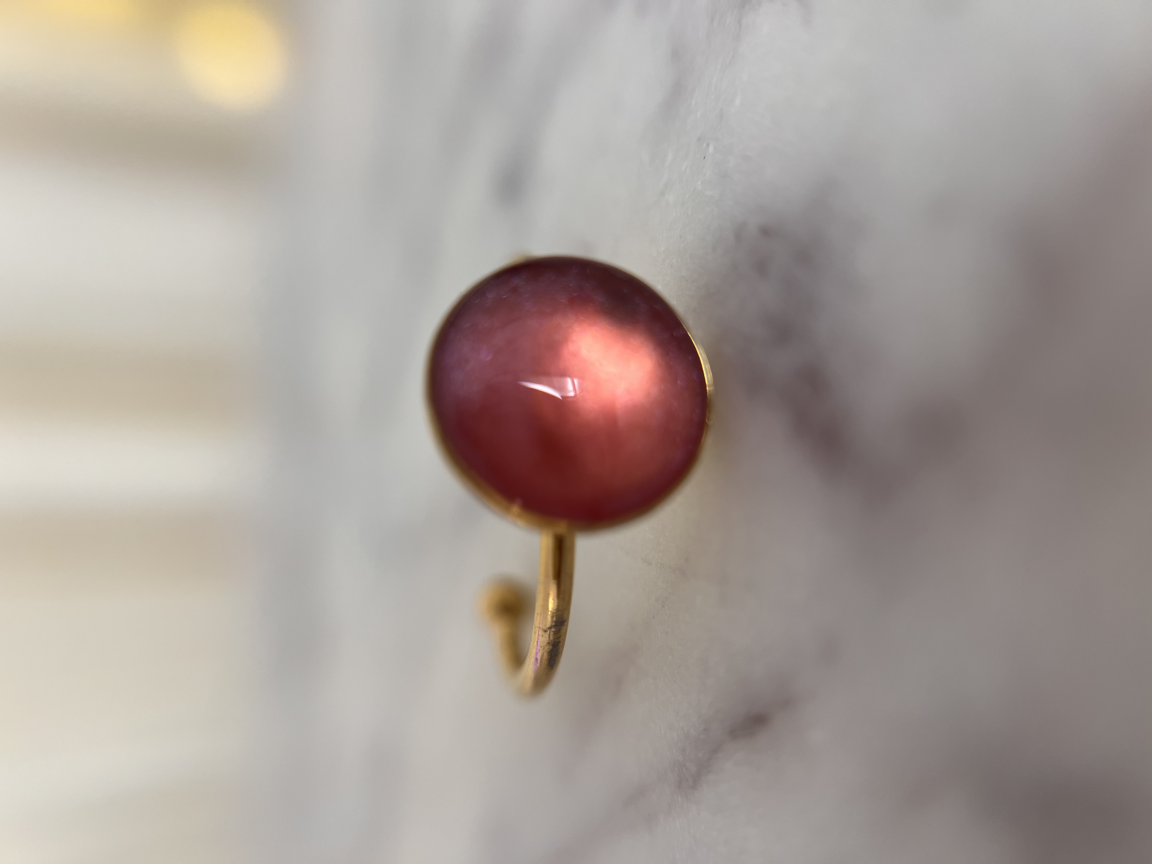 Bague rose irisé