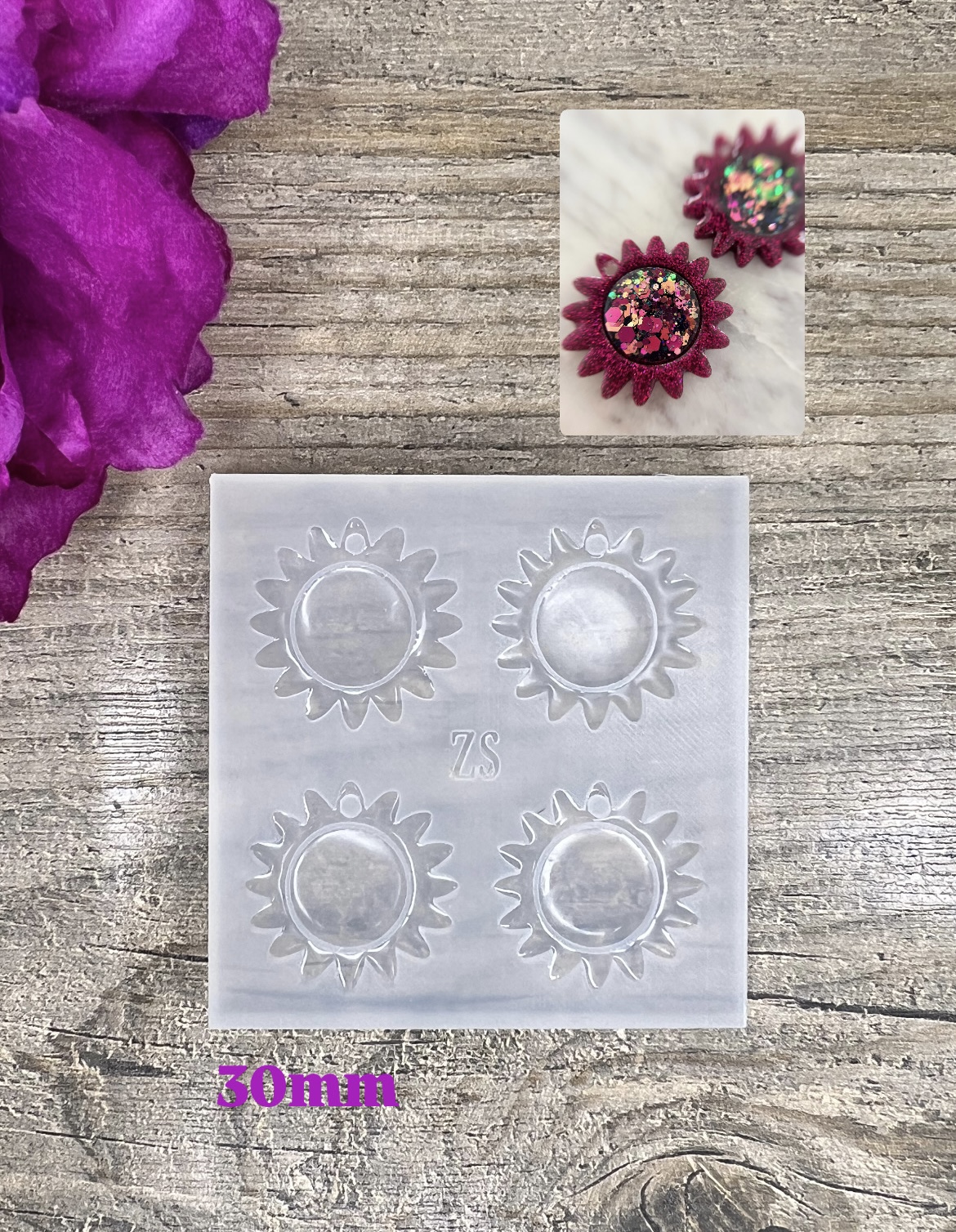 Moule tournesol 30mm