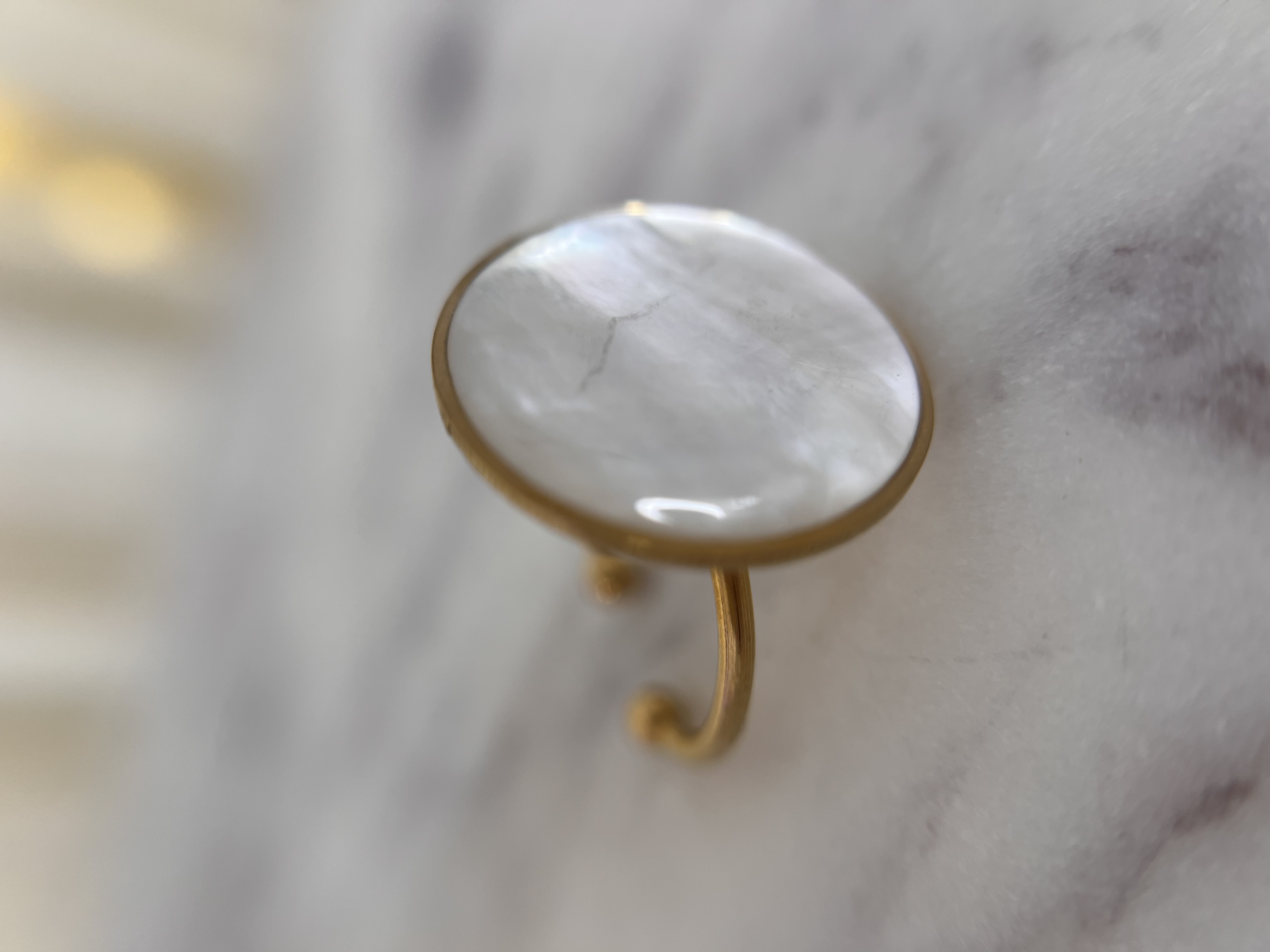 Bague Nacre Blanche