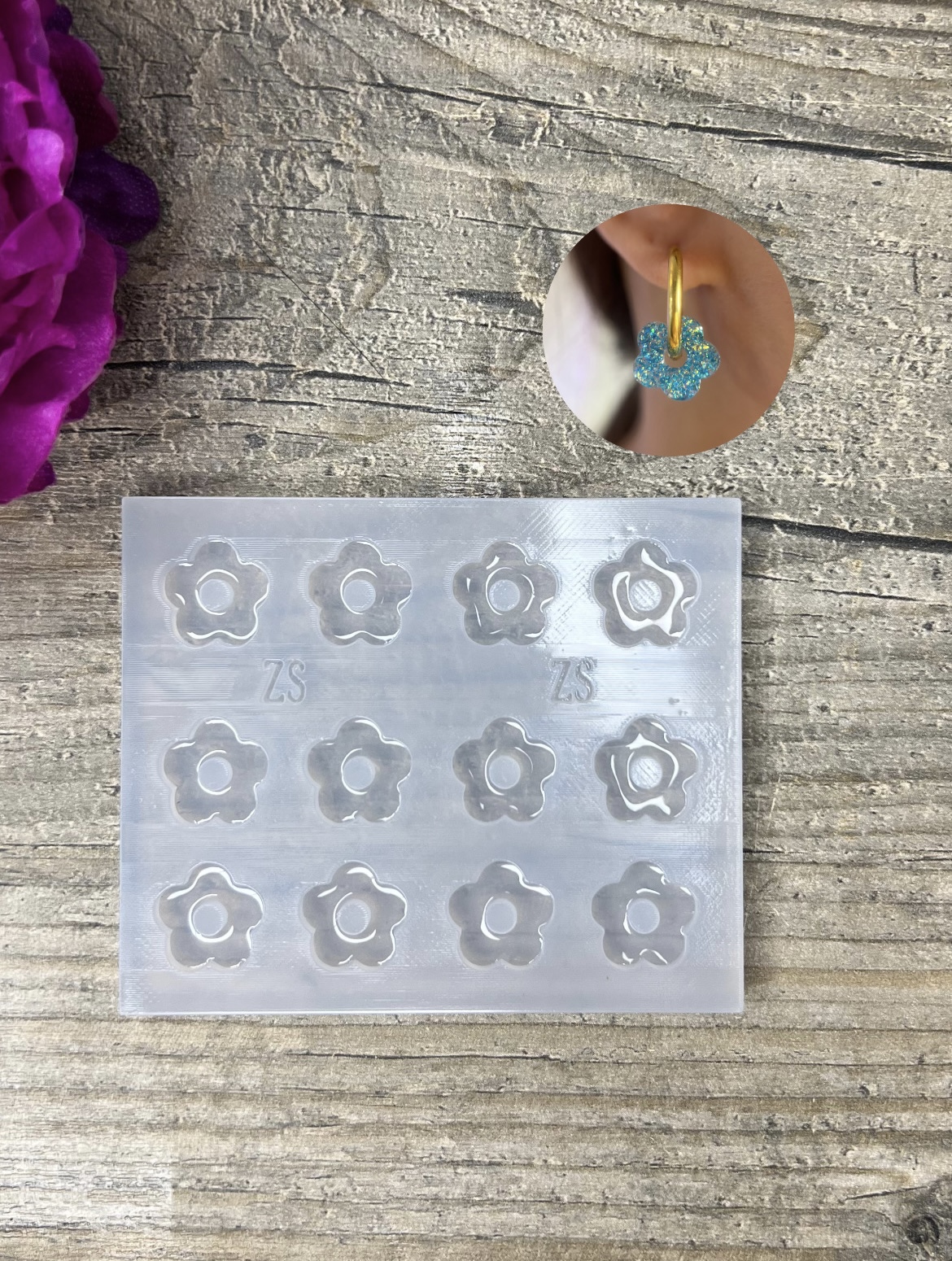 Moule Mini Fleur 5 pétales 15mm