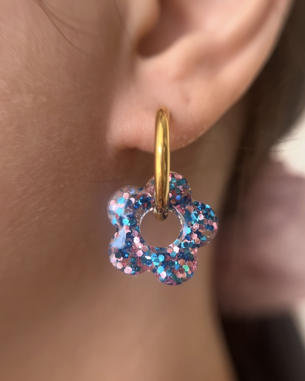 Flower bleu et rose