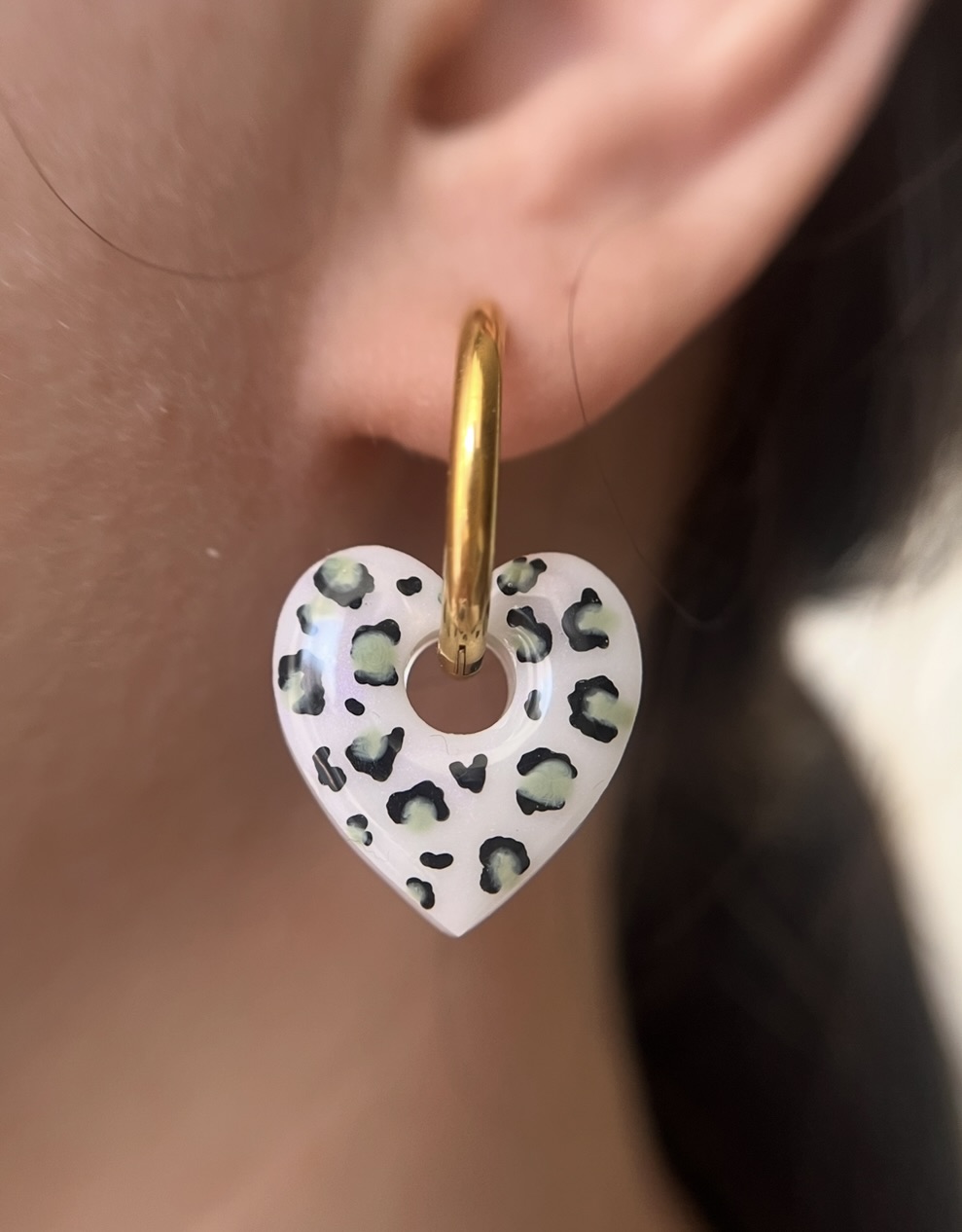 Coeur Léopard Kaki