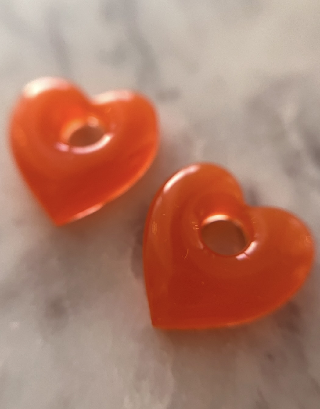 Velours Coeur Orange