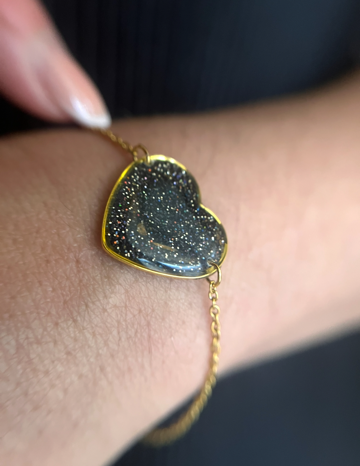 Bracelet Coeur noir 