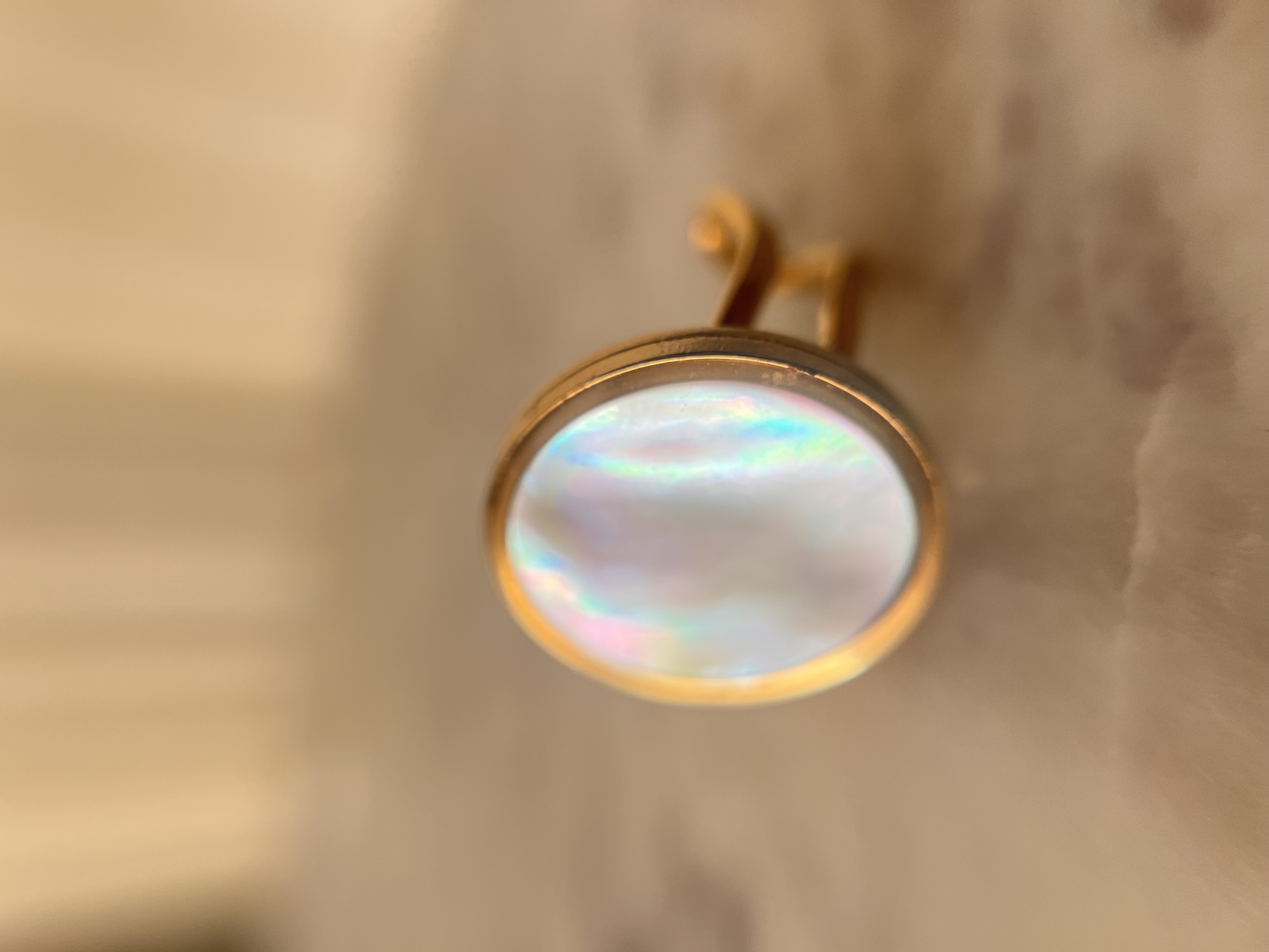 Bague nacre blanche