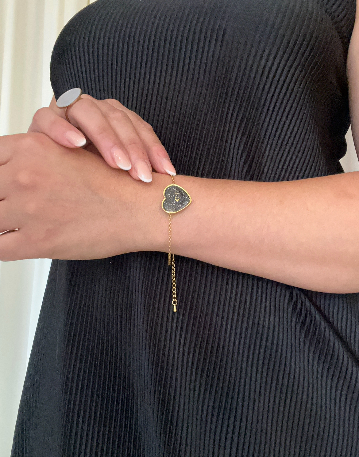 Bracelet Coeur noir 