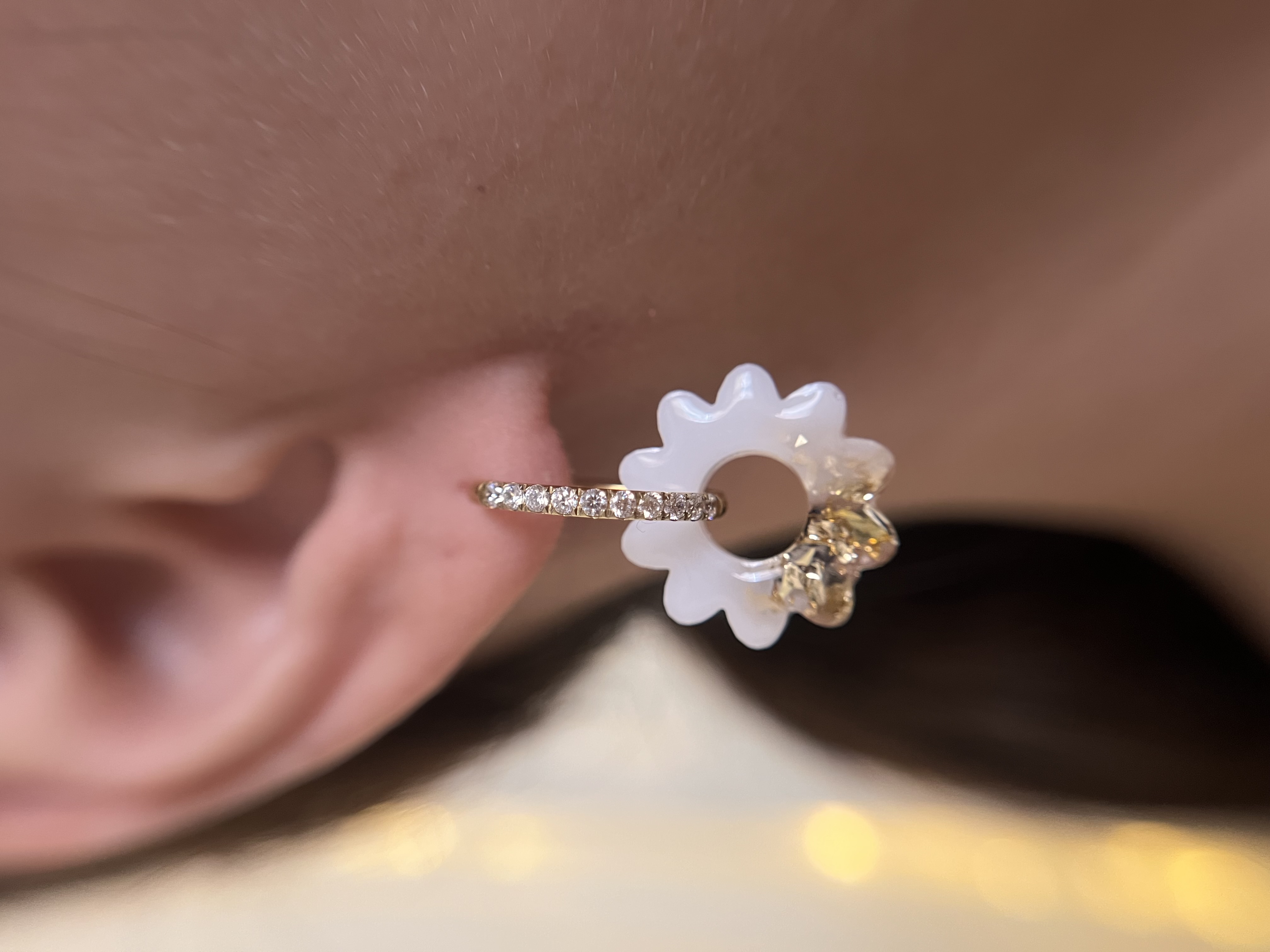 L'Amoureuse blanc et feuille d'or
