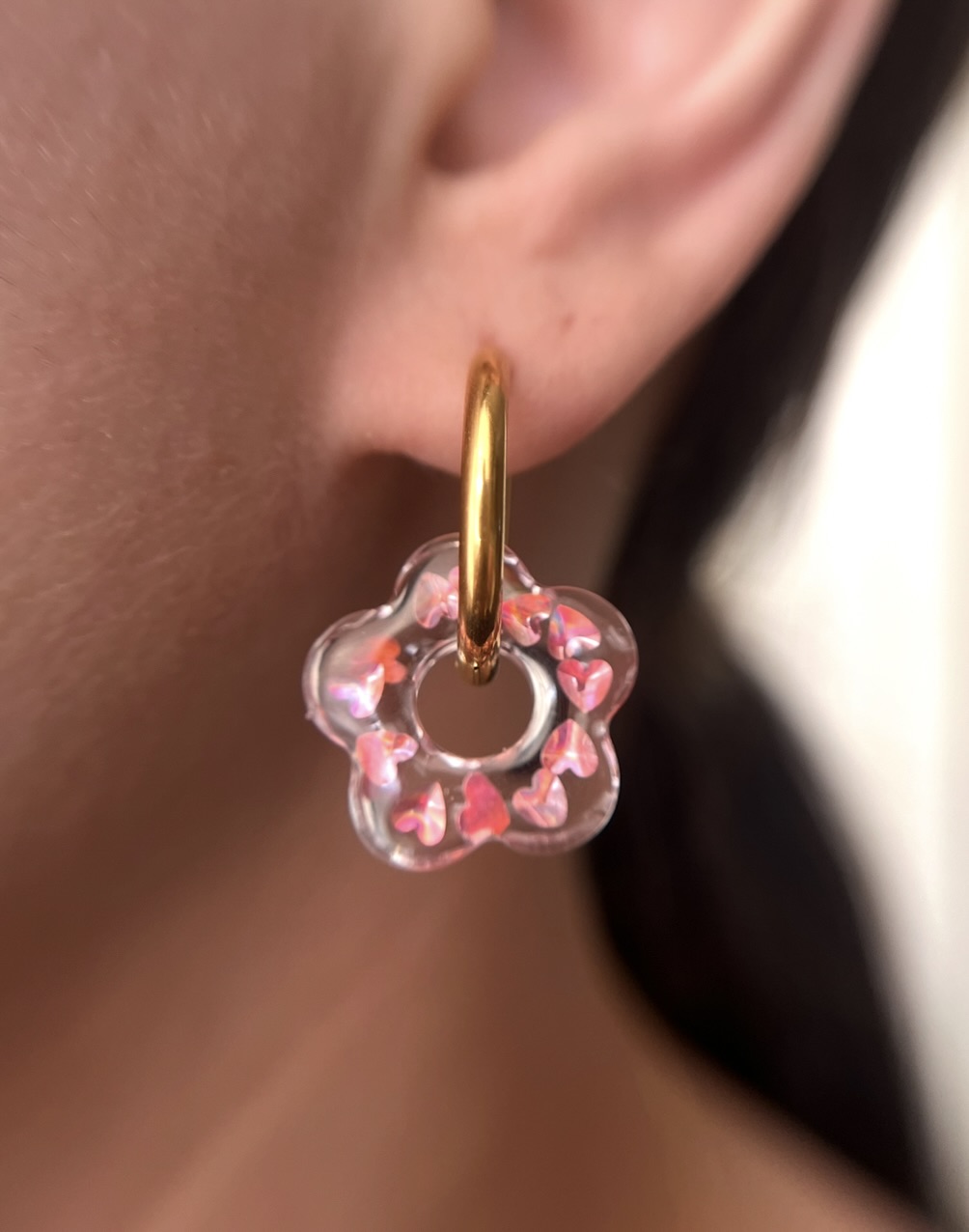 Flower coeur rose